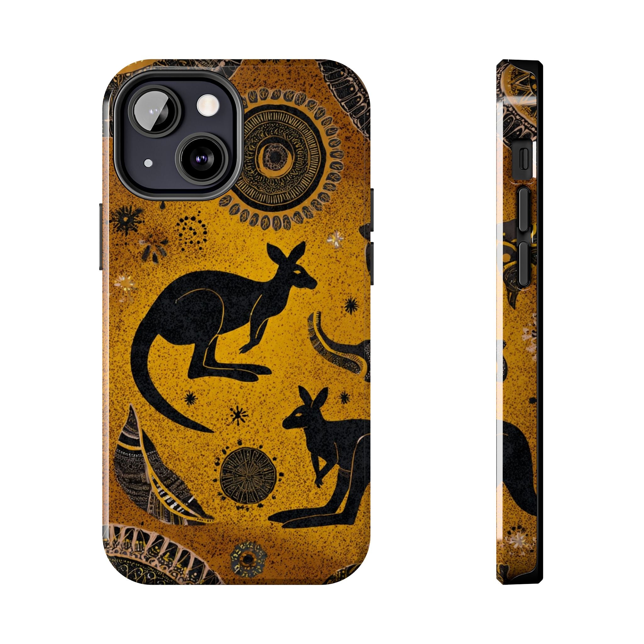 Kangaroo Boho Tough Phone Case — Australian Wildlife Protective Cover
