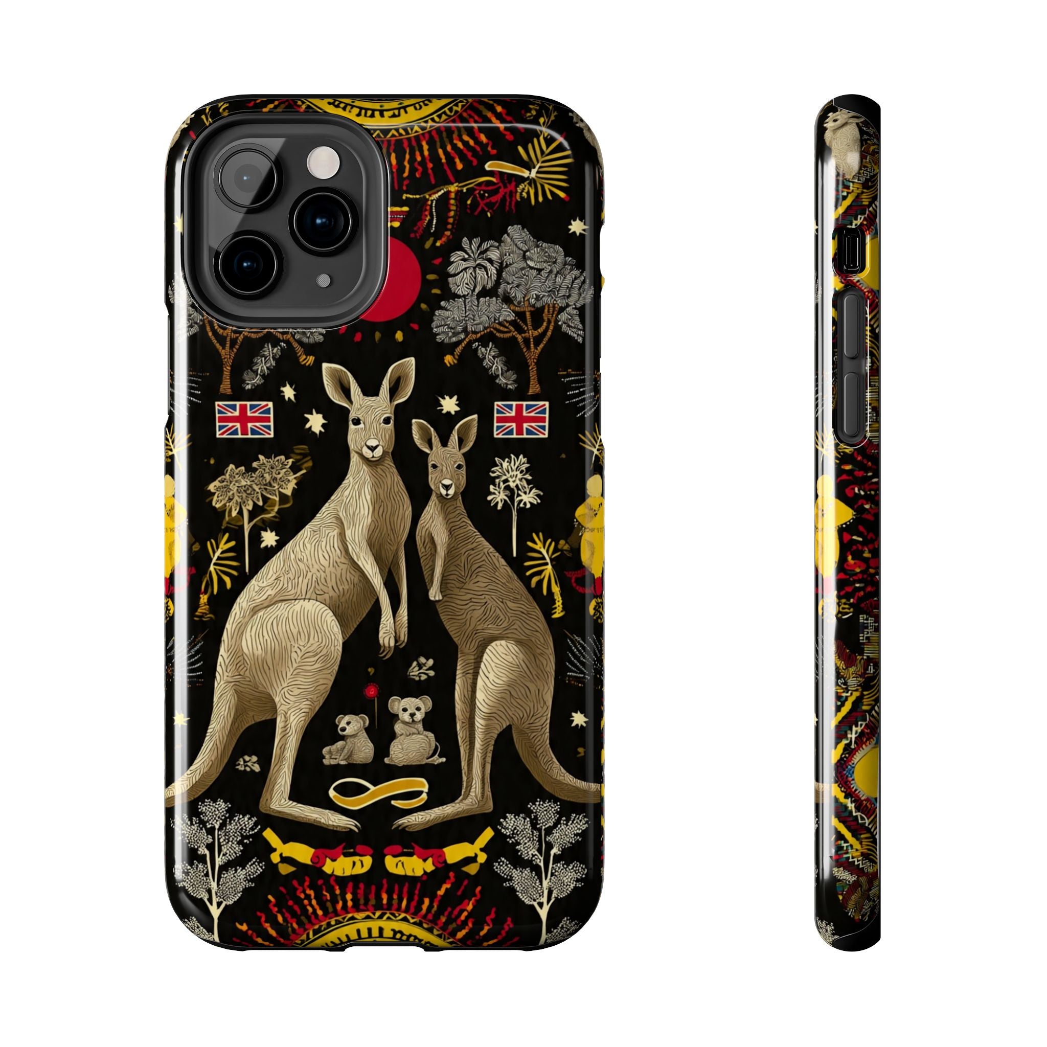 Australian Kangaroo Crest Tough Phone Case — Vintage Coat-of-Arms Design