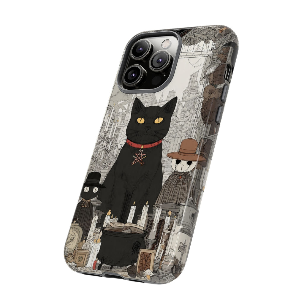 Witchy Black Cat Phone Case — Mystic Altar iPhone Cover