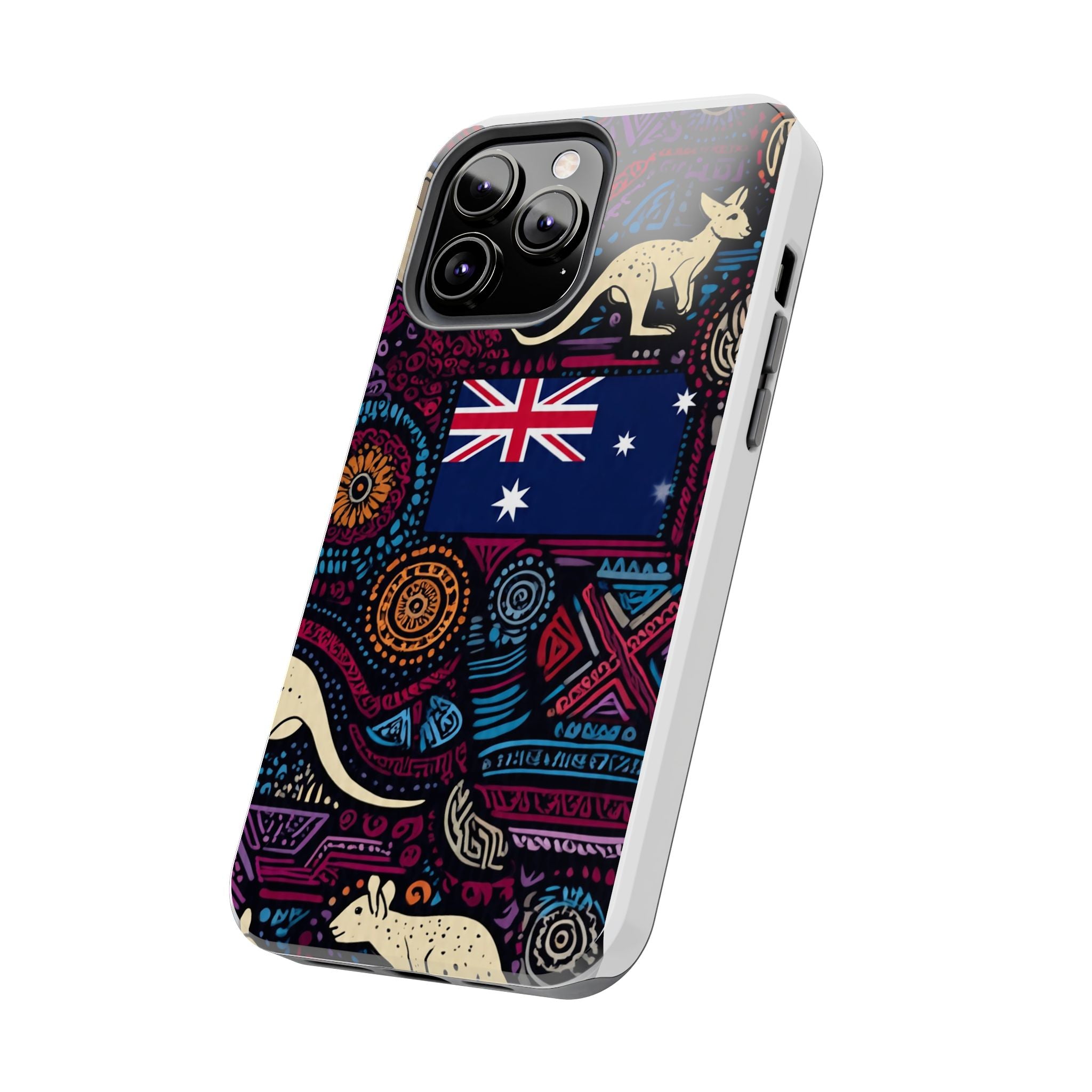 Australian Kangaroo Indigenous Pattern Phone Case — Tough Protective Cover