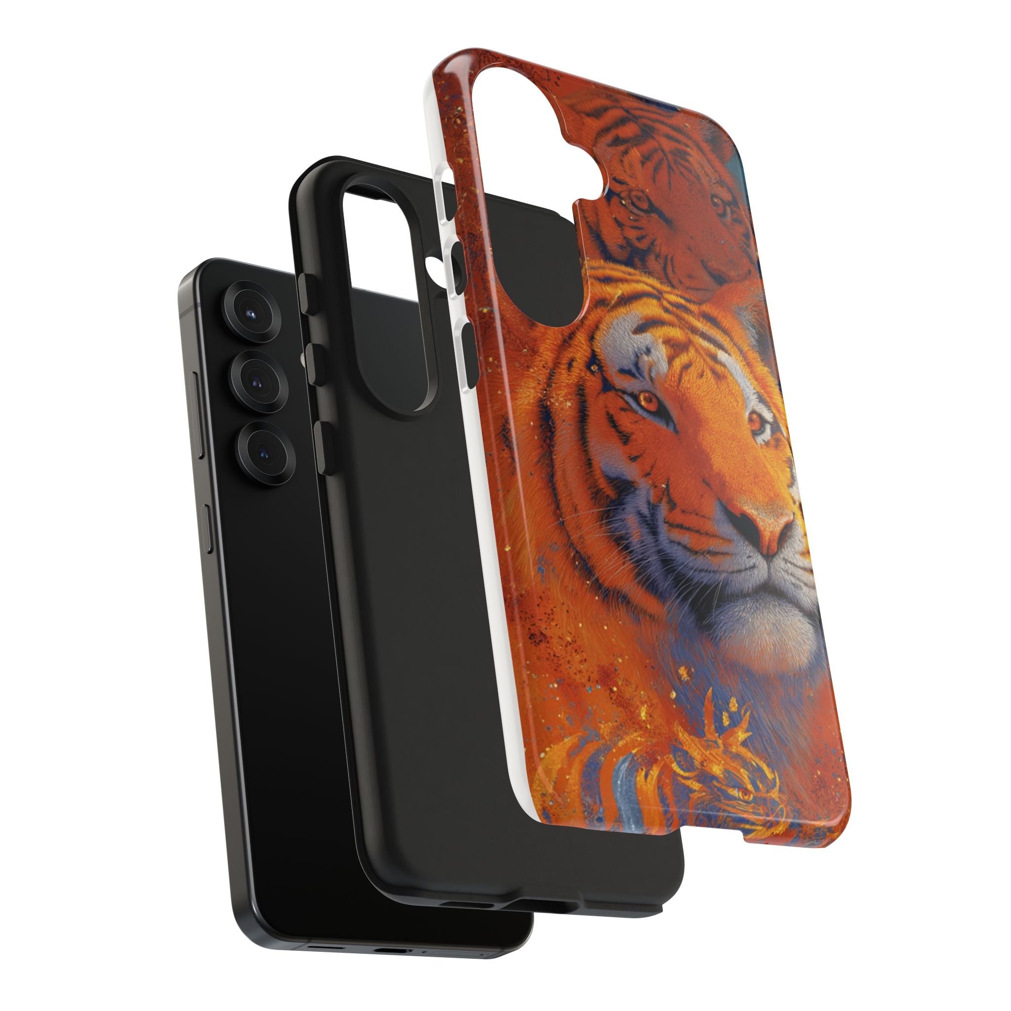 Tiger Portrait Tough Phone Case — Bold Orange Wildlife iPhone Protector