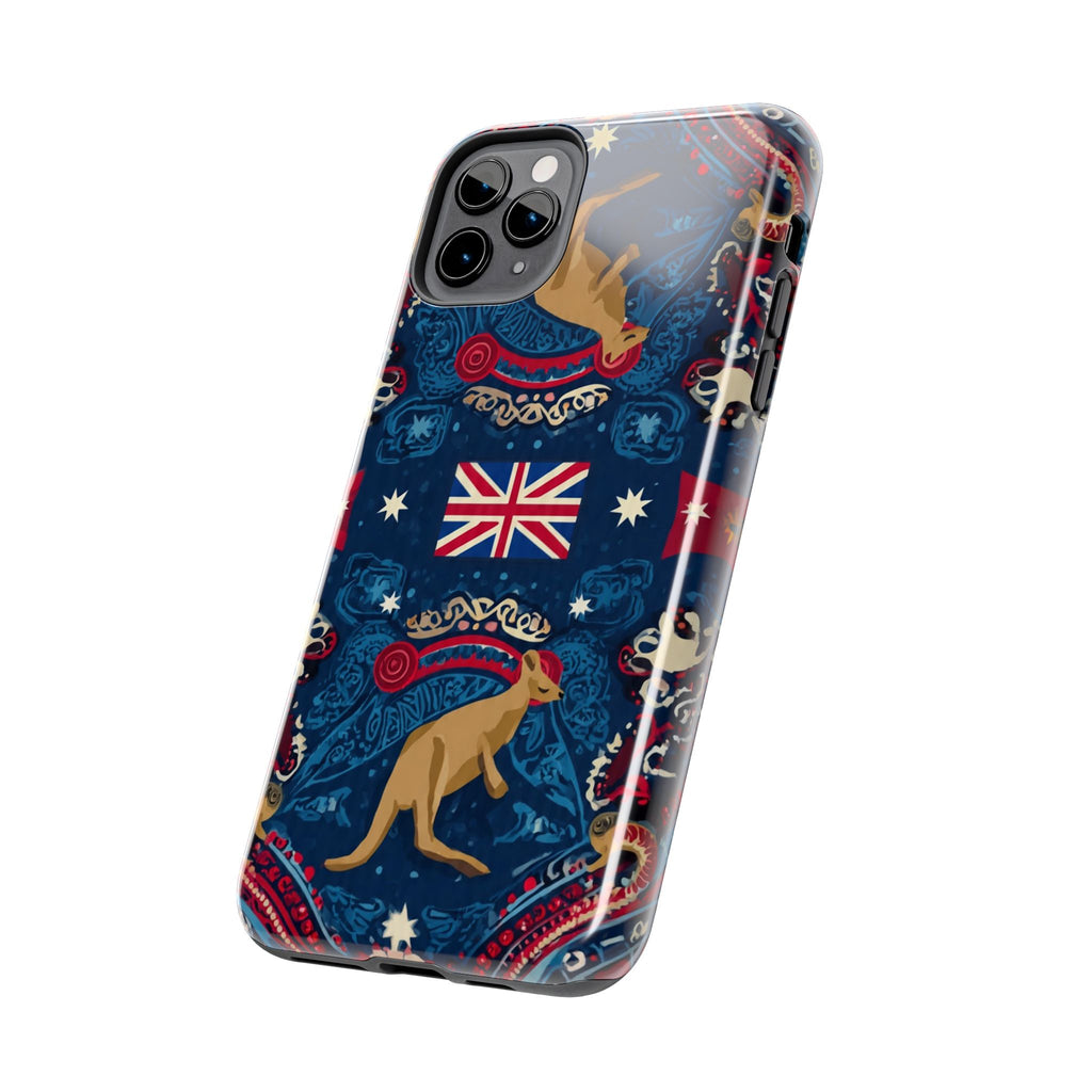Australian Kangaroo Flag Tough Phone Case - Protective Patriotic iPhone Cover