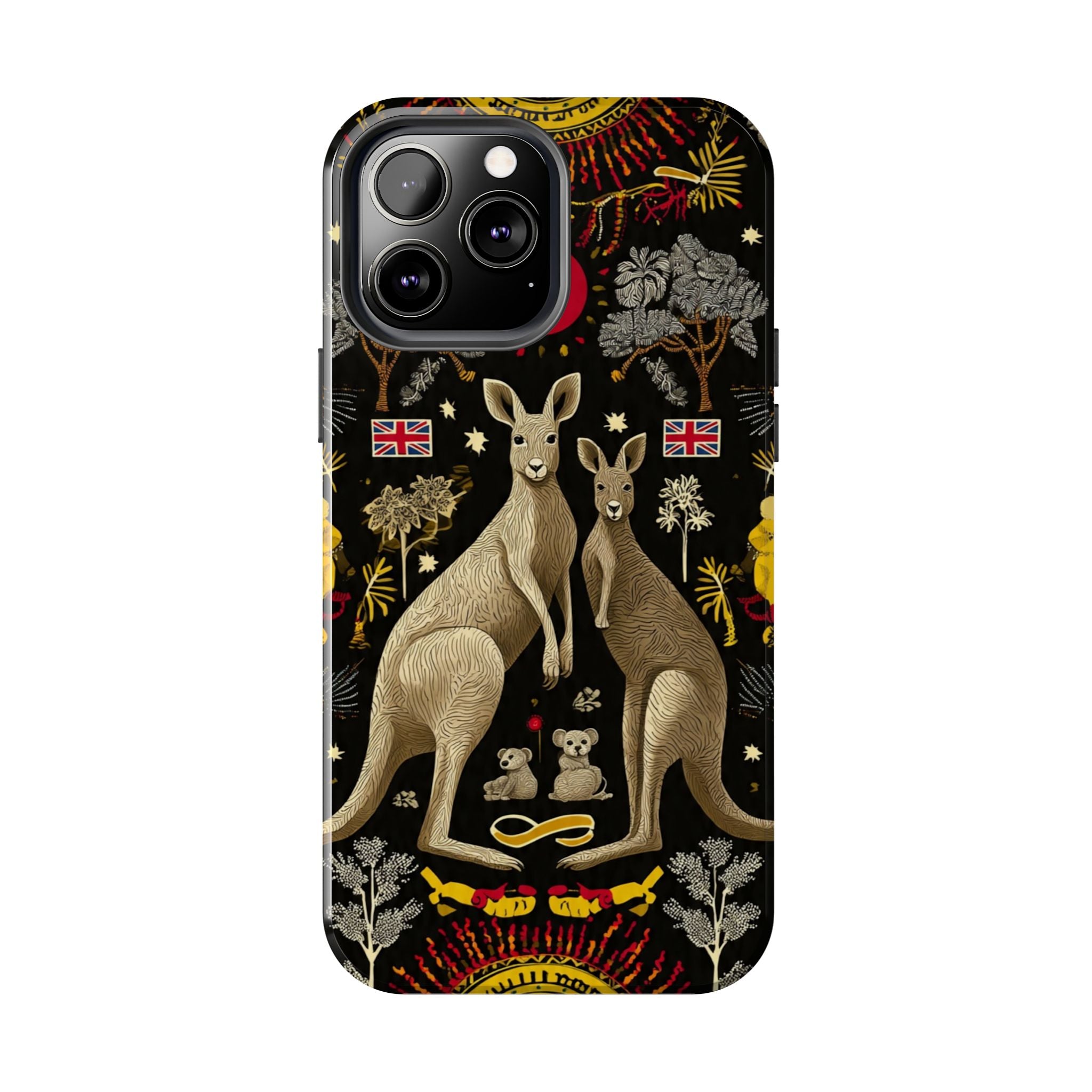 Australian Kangaroo Crest Tough Phone Case — Vintage Coat-of-Arms Design
