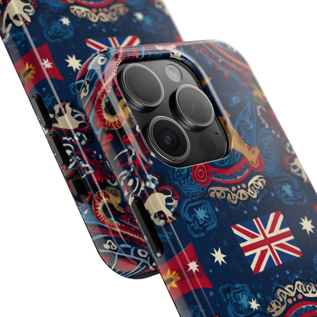 Australian Kangaroo Flag Tough Phone Case - Protective Patriotic iPhone Cover