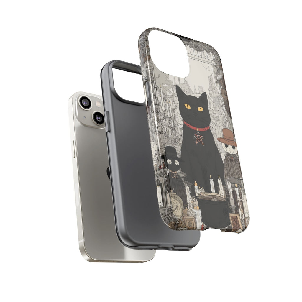 Witchy Black Cat Phone Case — Mystic Altar iPhone Cover