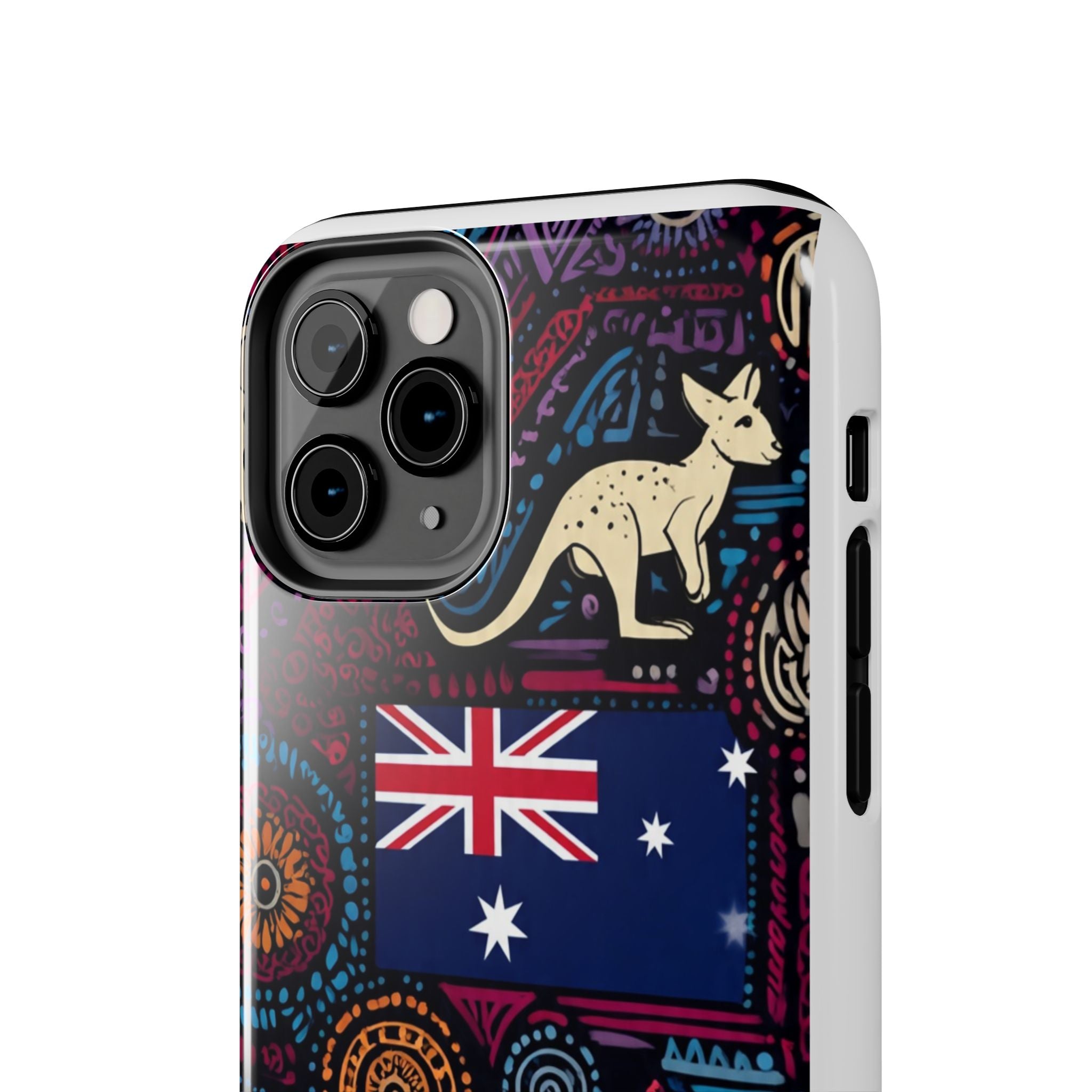 Australian Kangaroo Indigenous Pattern Phone Case — Tough Protective Cover