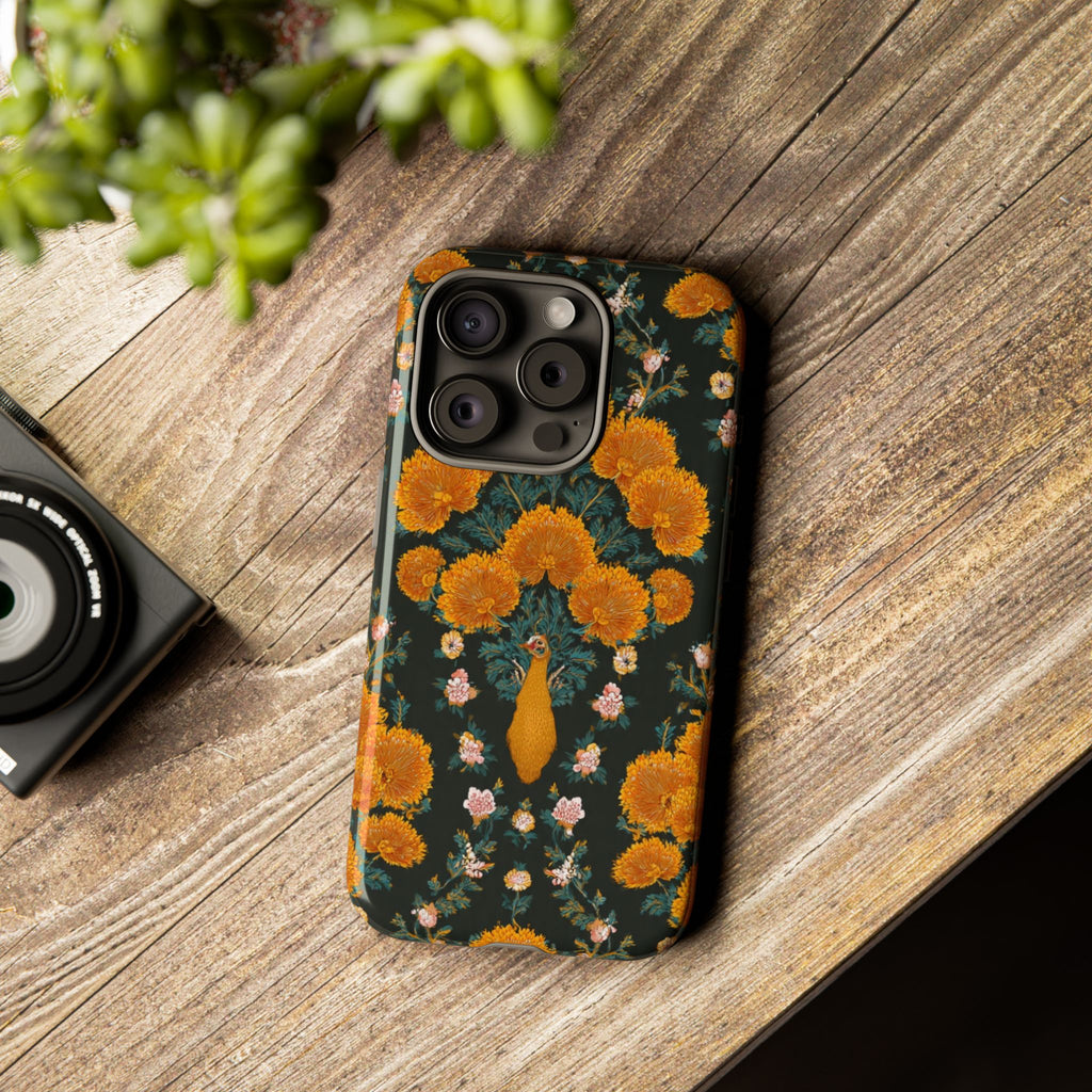 Marigold Mirror Phone Case — Floral Protective Phone Cover