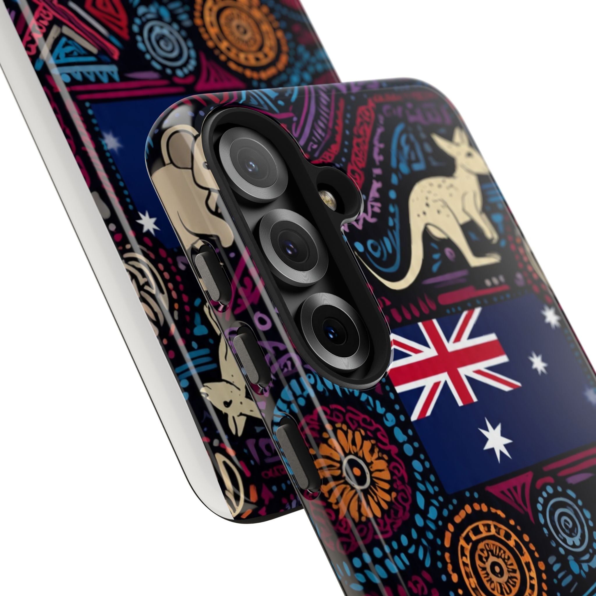 Australian Kangaroo Indigenous Pattern Phone Case — Tough Protective Cover