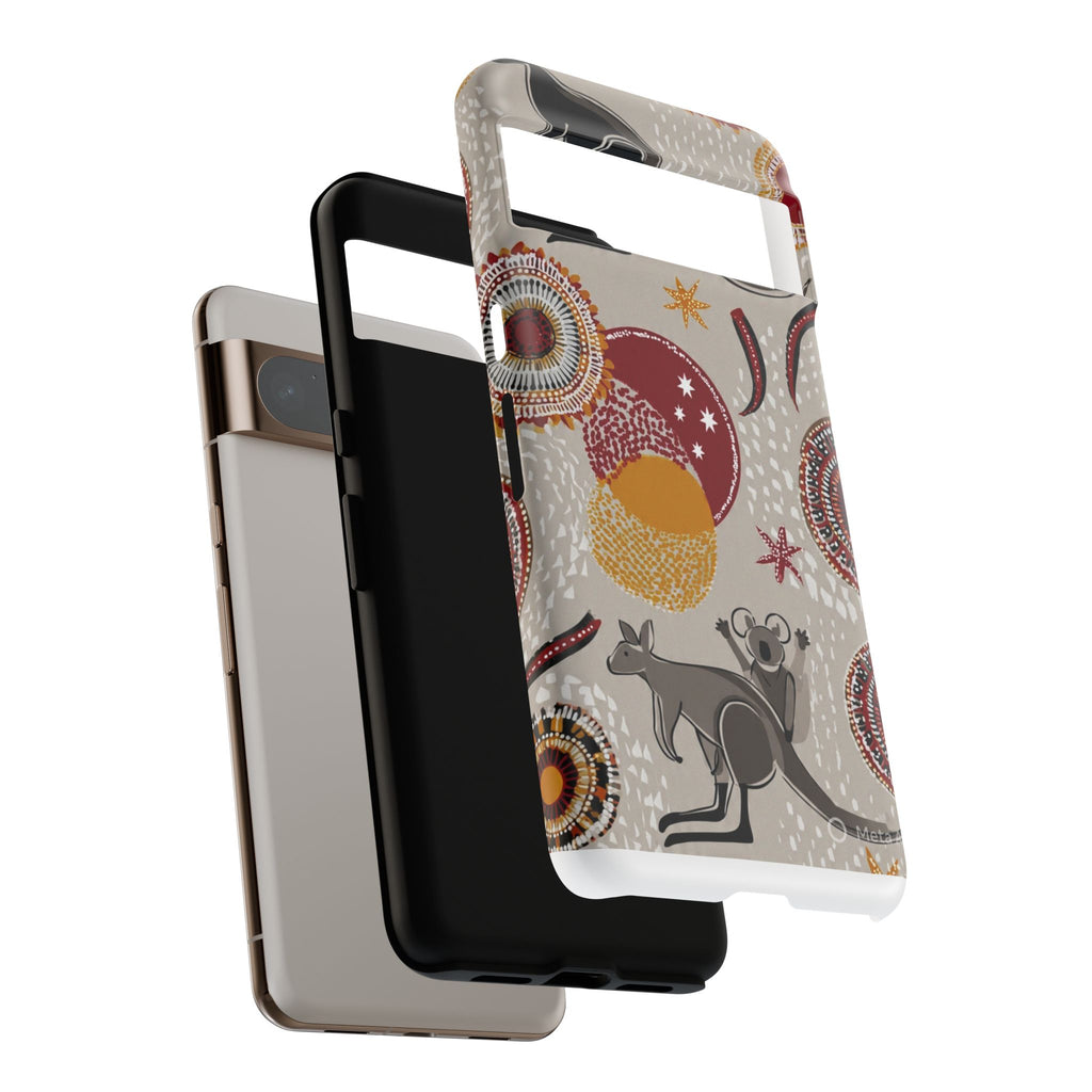 Kangaroo & Koala Aboriginal Dot Art Phone Case – Protective Tough Case