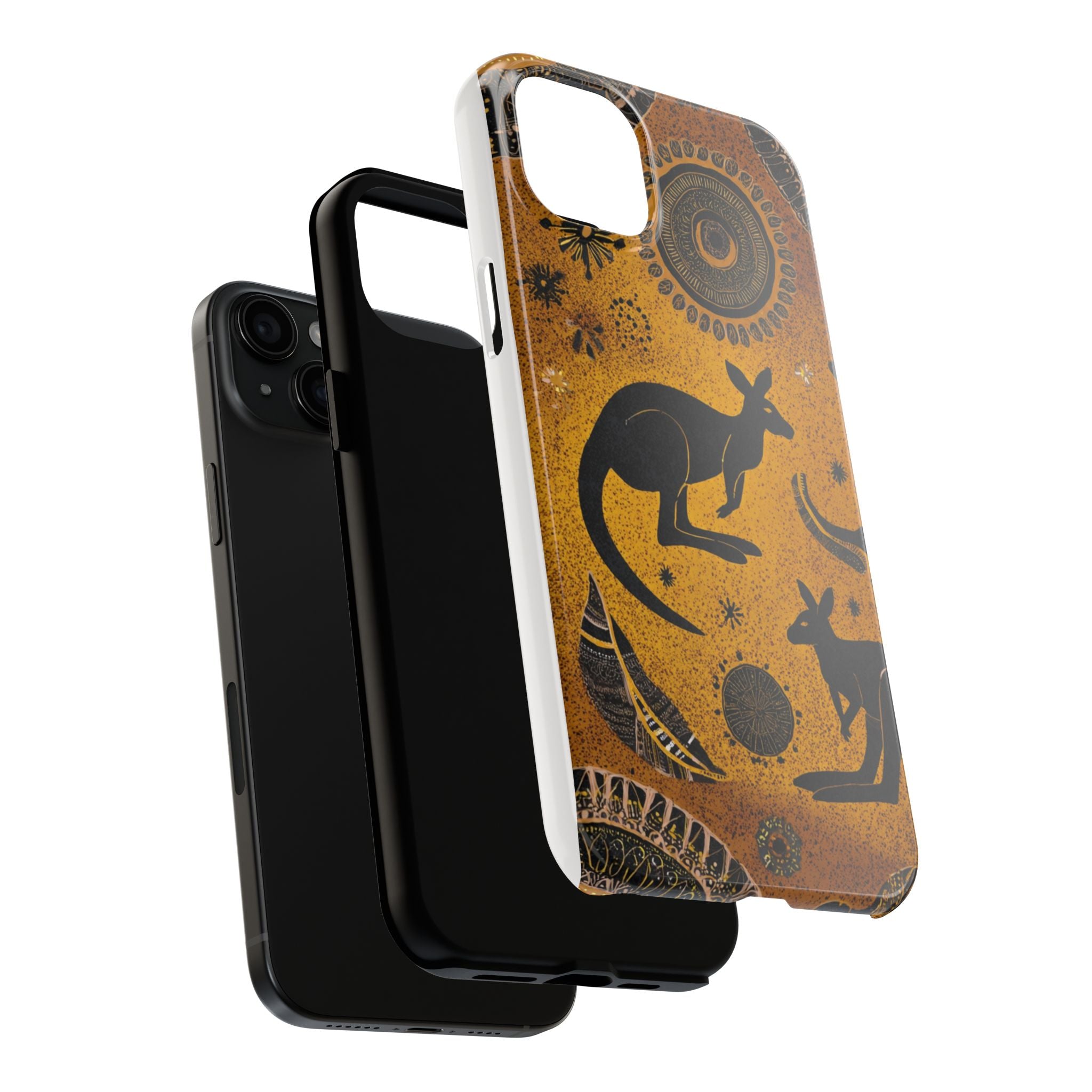 Kangaroo Boho Tough Phone Case — Australian Wildlife Protective Cover