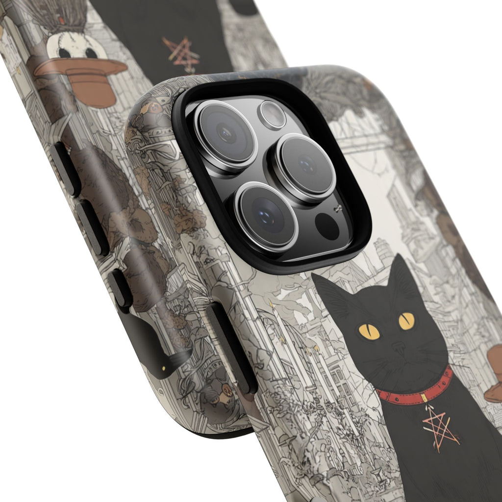 Witchy Black Cat Phone Case — Mystic Altar iPhone Cover