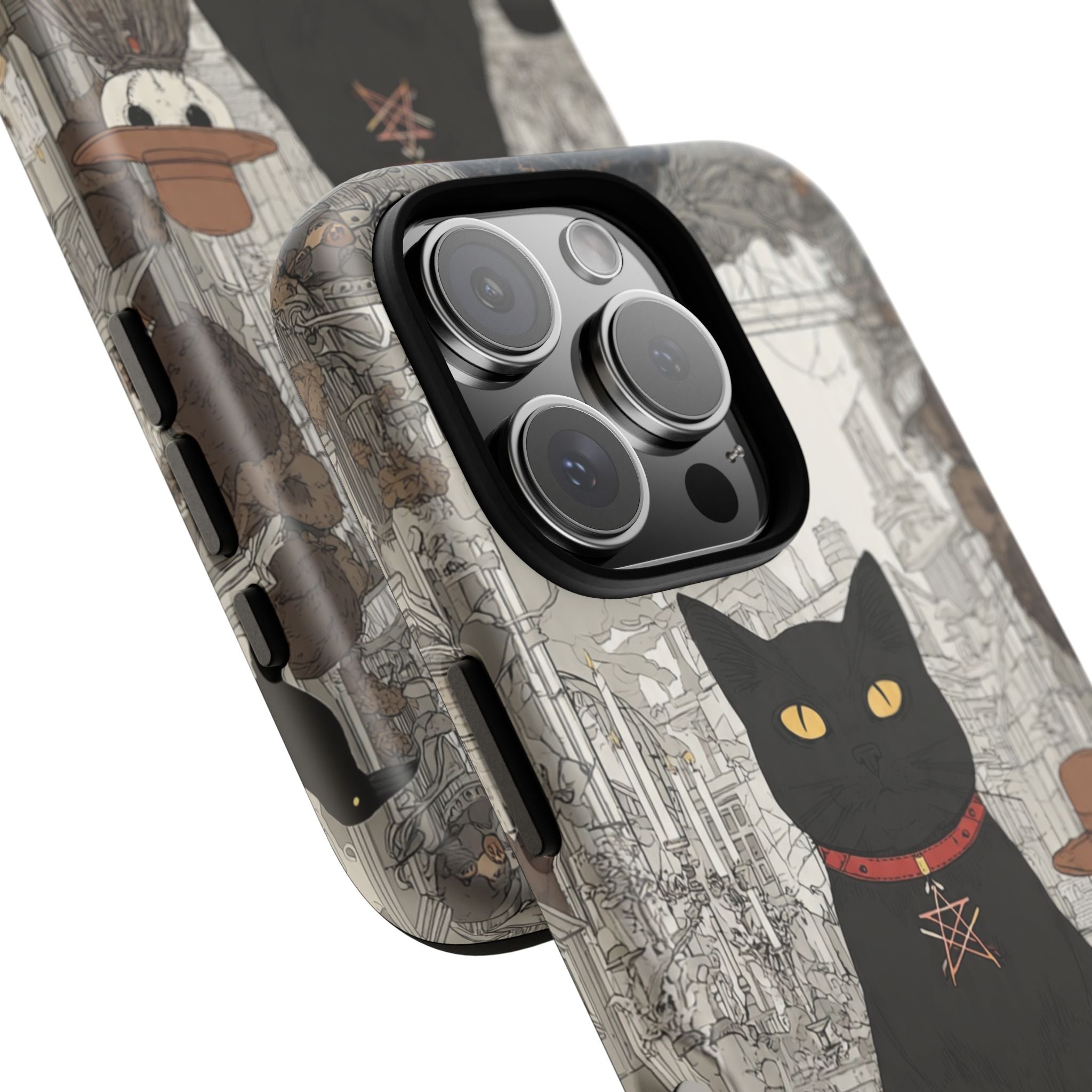 Witchy Black Cat Phone Case — Mystic Altar iPhone Cover