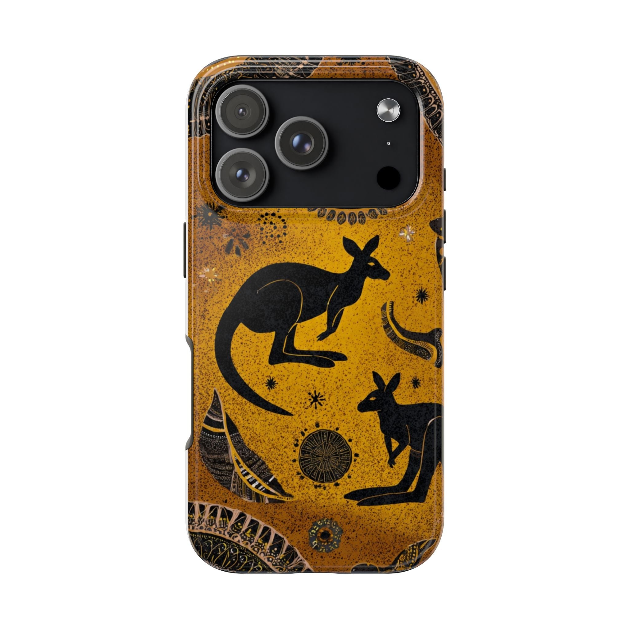 Kangaroo Boho Tough Phone Case — Australian Wildlife Protective Cover