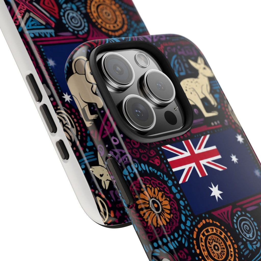 Australian Kangaroo Indigenous Pattern Phone Case — Tough Protective Cover