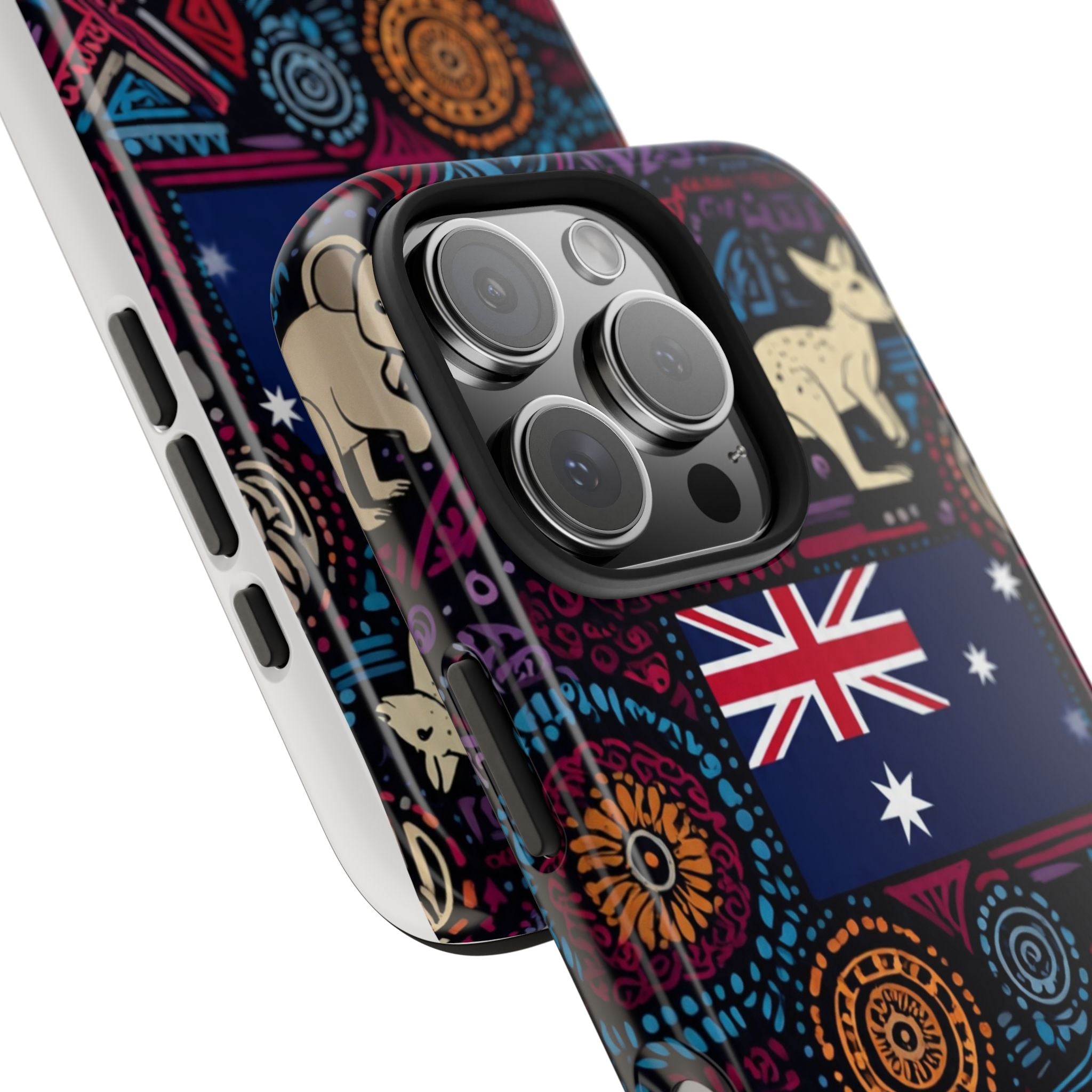 Australian Kangaroo Indigenous Pattern Phone Case — Tough Protective Cover