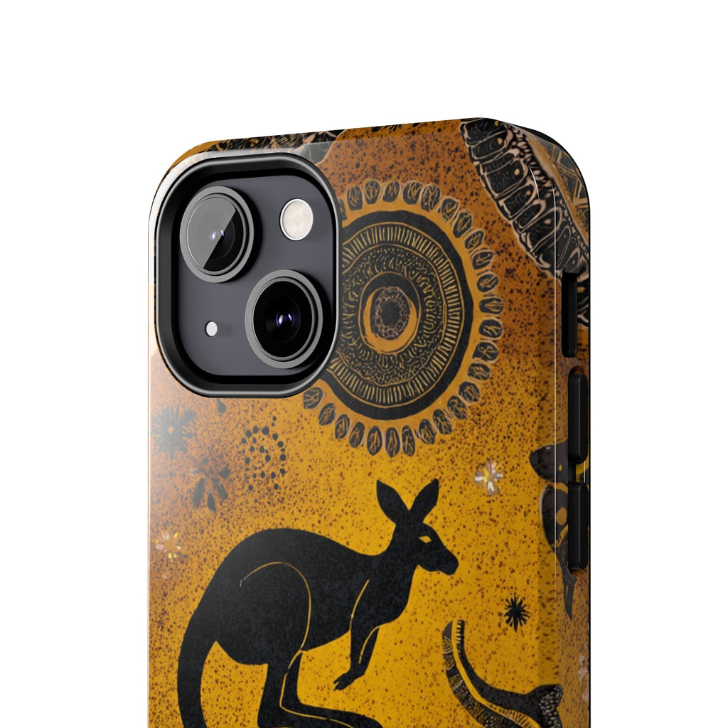 Kangaroo Boho Tough Phone Case — Australian Wildlife Protective Cover