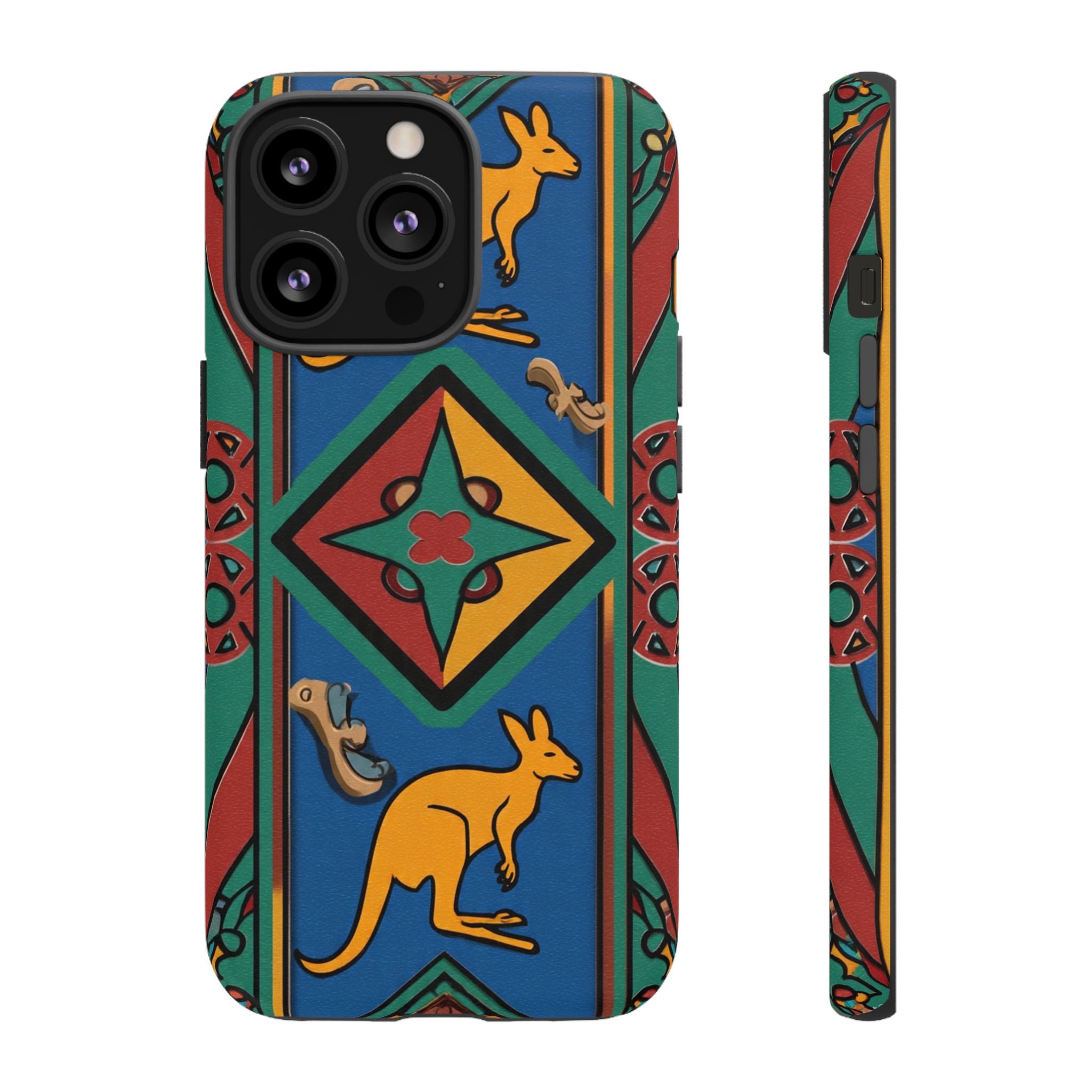 Kangaroo Tribal Pattern Tough Phone Case