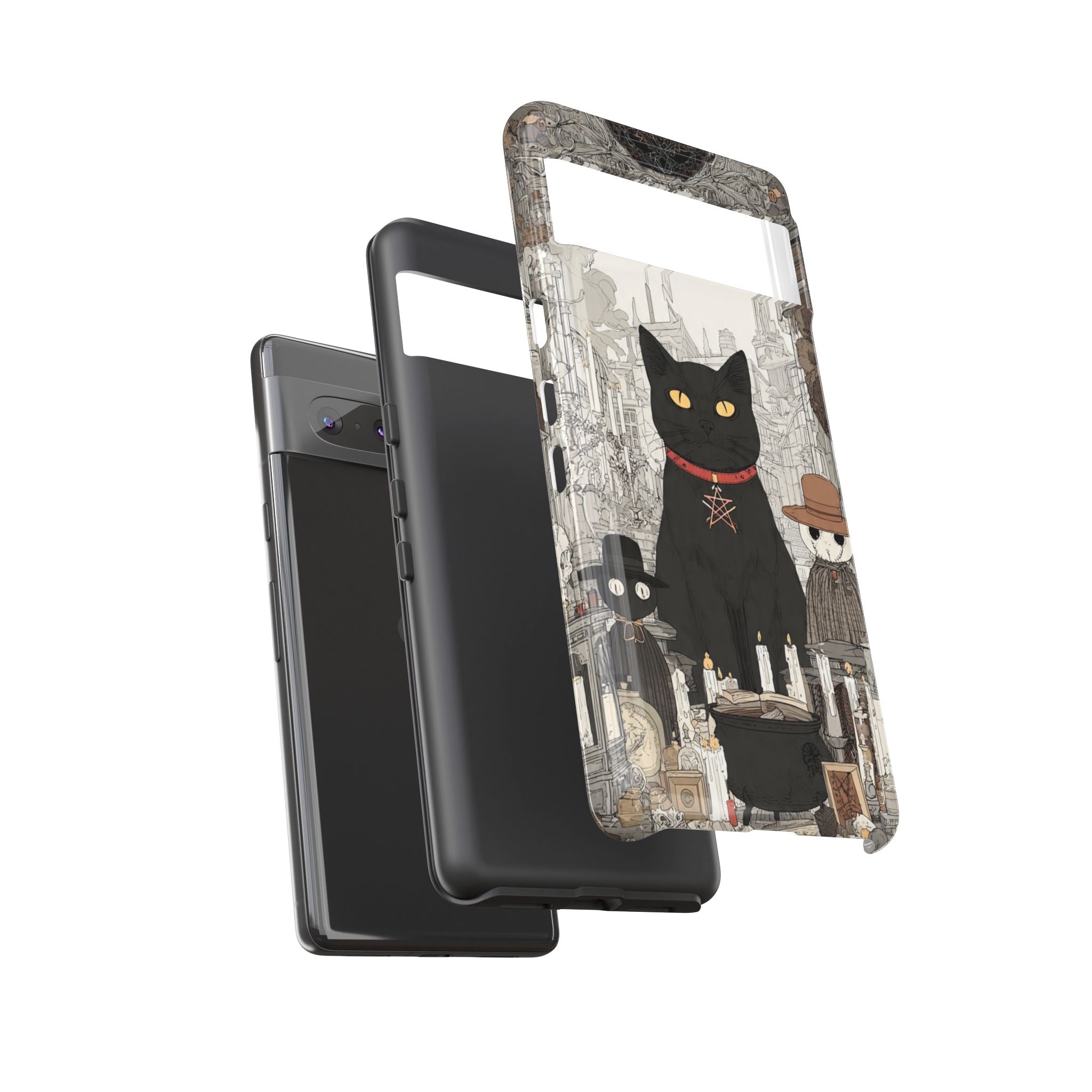 Witchy Black Cat Phone Case — Mystic Altar iPhone Cover