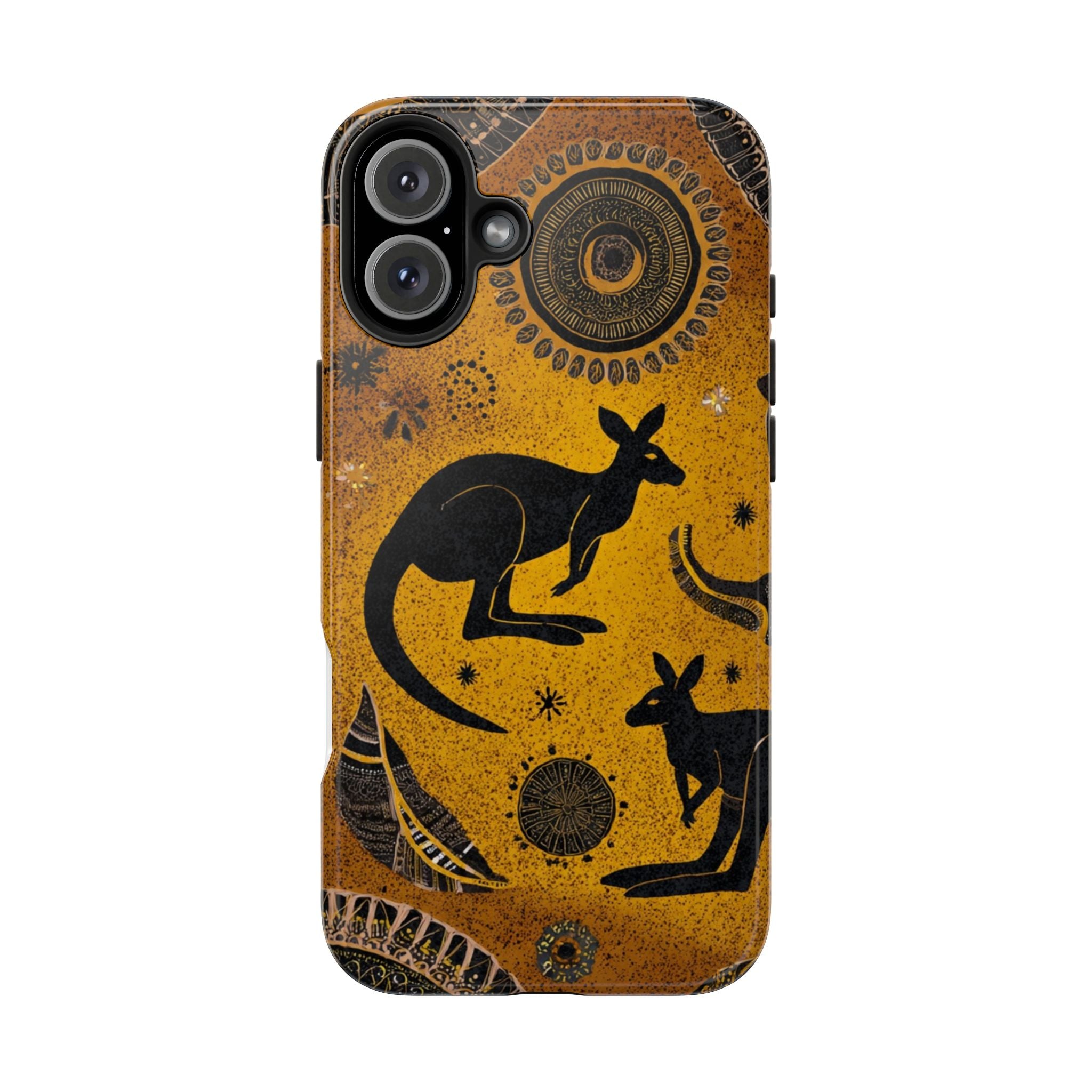 Kangaroo Boho Tough Phone Case — Australian Wildlife Protective Cover