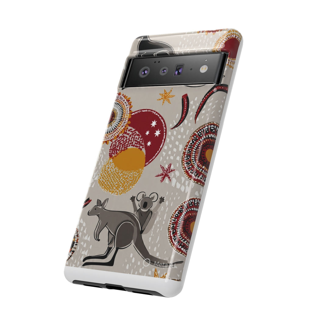 Kangaroo & Koala Aboriginal Dot Art Phone Case – Protective Tough Case