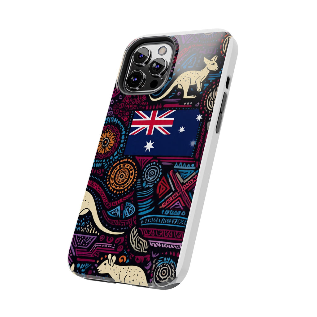Australian Kangaroo Indigenous Pattern Phone Case — Tough Protective Cover