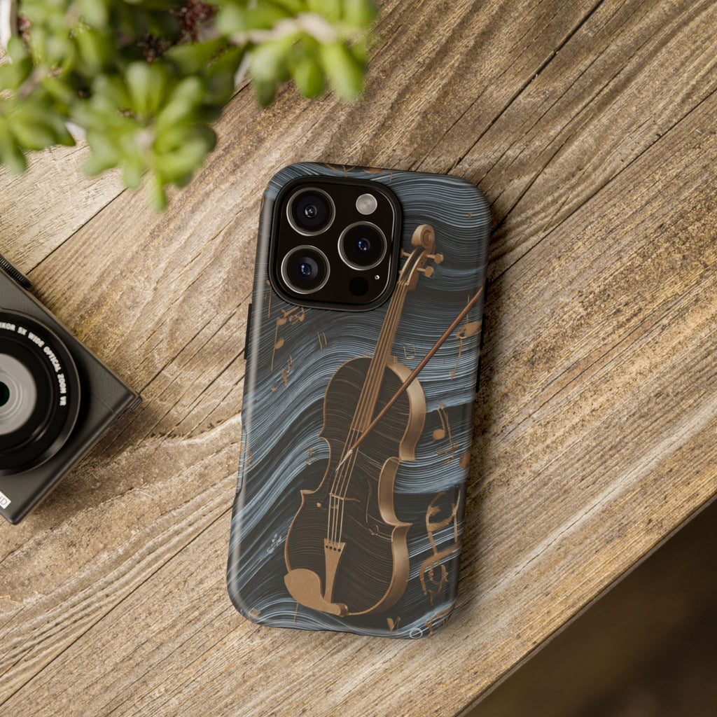 Violin Melody Tough Phone Case — Musical Instrument Art Protective Cover