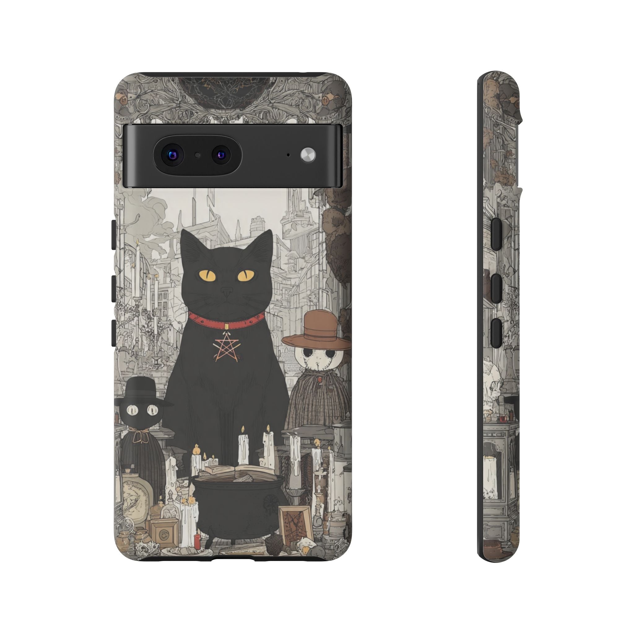 Witchy Black Cat Phone Case — Mystic Altar iPhone Cover