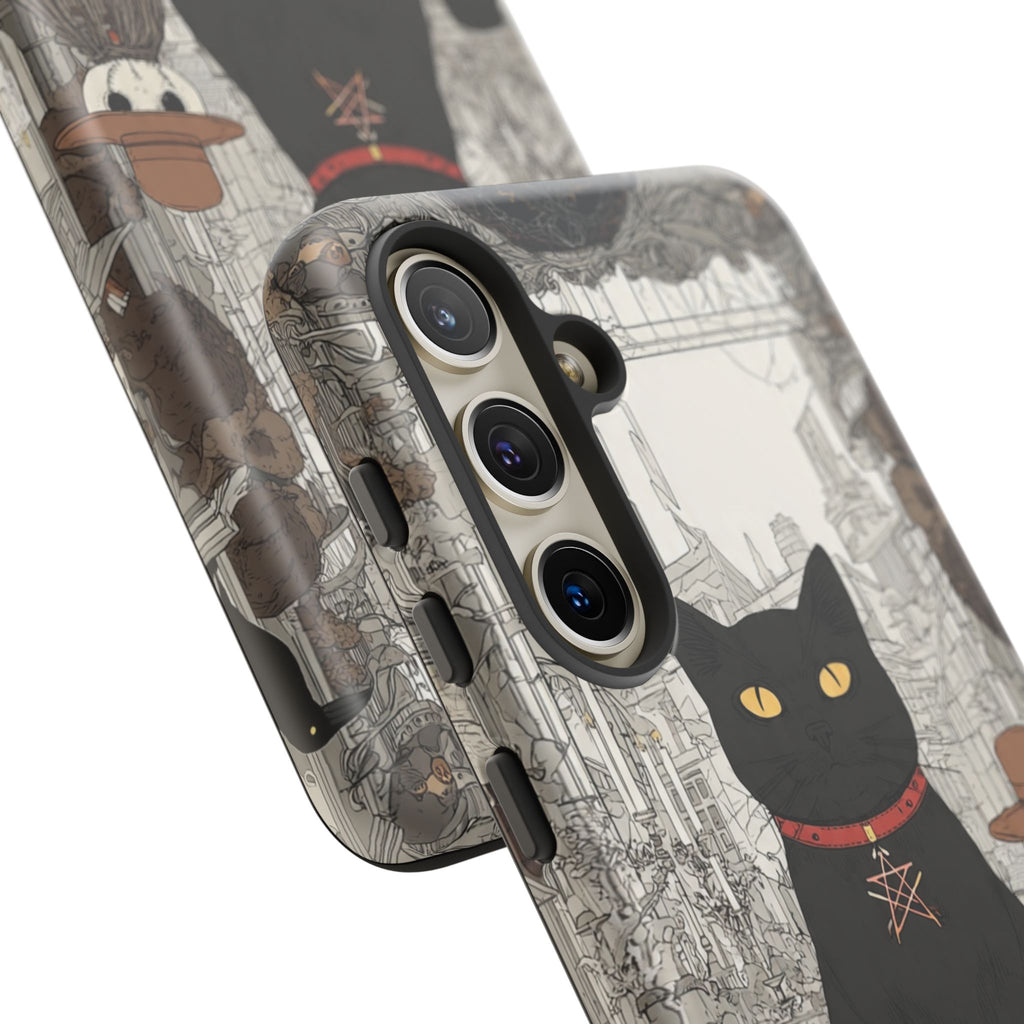 Witchy Black Cat Phone Case — Mystic Altar iPhone Cover