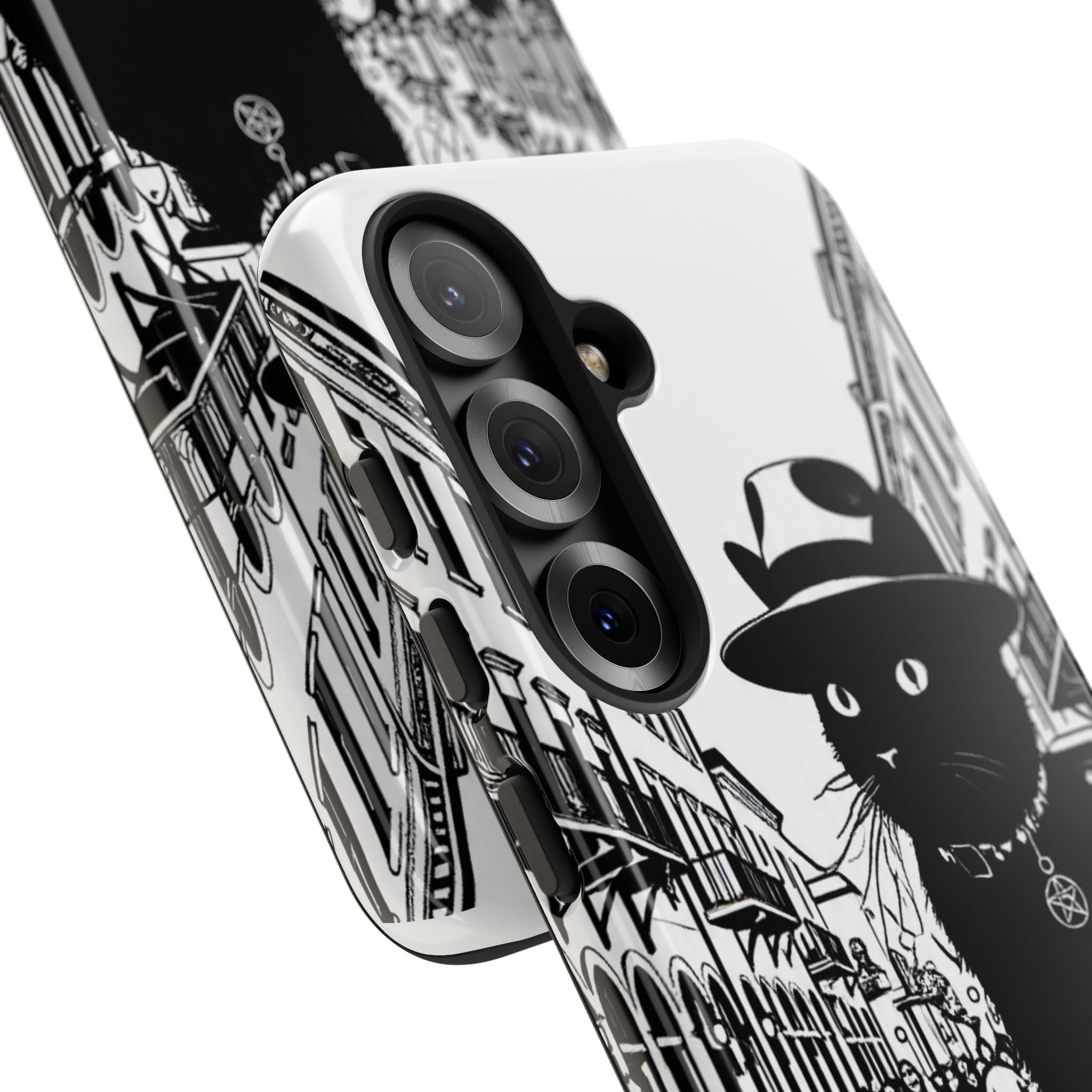 Phone Case — Noir Cat Street Art Design