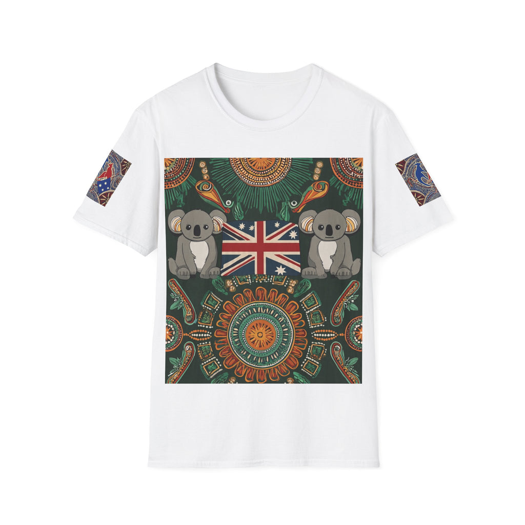 Koala Australia T-Shirt — Aboriginal Boho Mandala with Union Jack