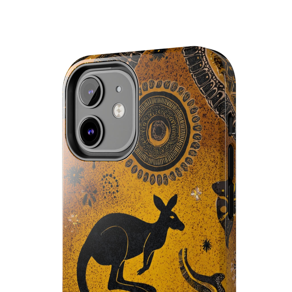 Kangaroo Boho Tough Phone Case — Australian Wildlife Protective Cover