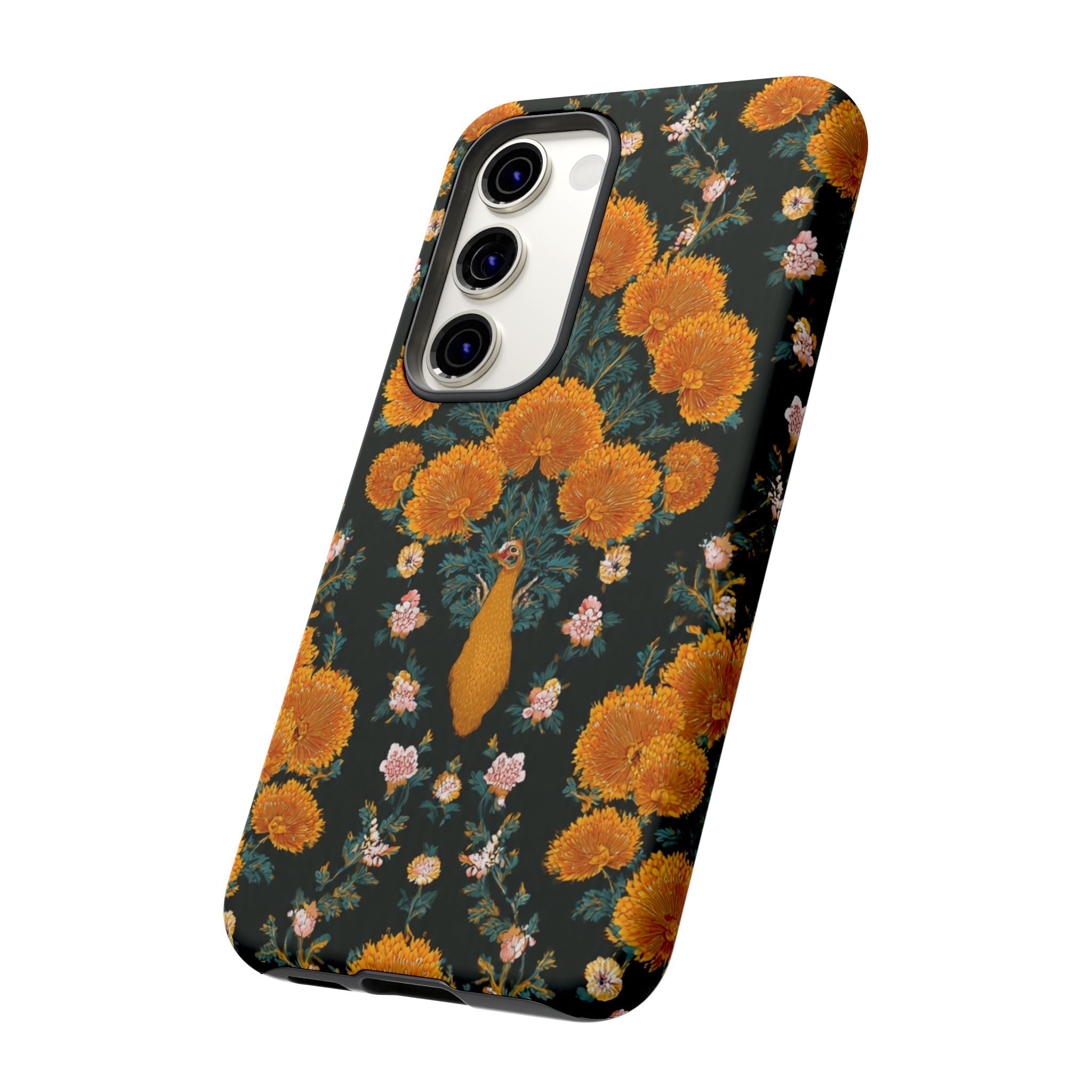 Marigold Mirror Phone Case — Floral Protective Phone Cover