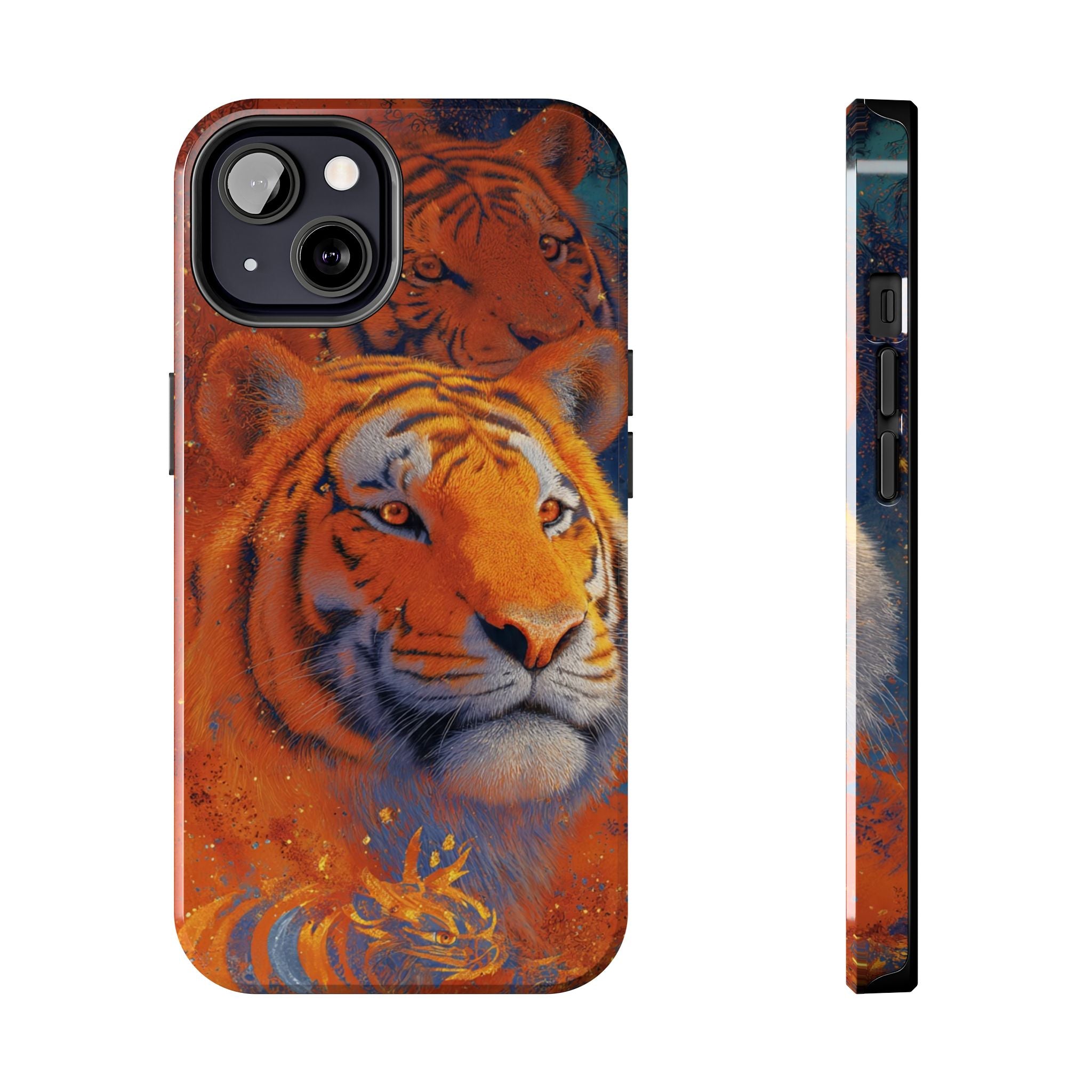 Tiger Portrait Tough Phone Case — Bold Orange Wildlife iPhone Protector