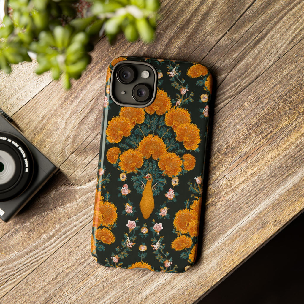 Marigold Mirror Phone Case — Floral Protective Phone Cover