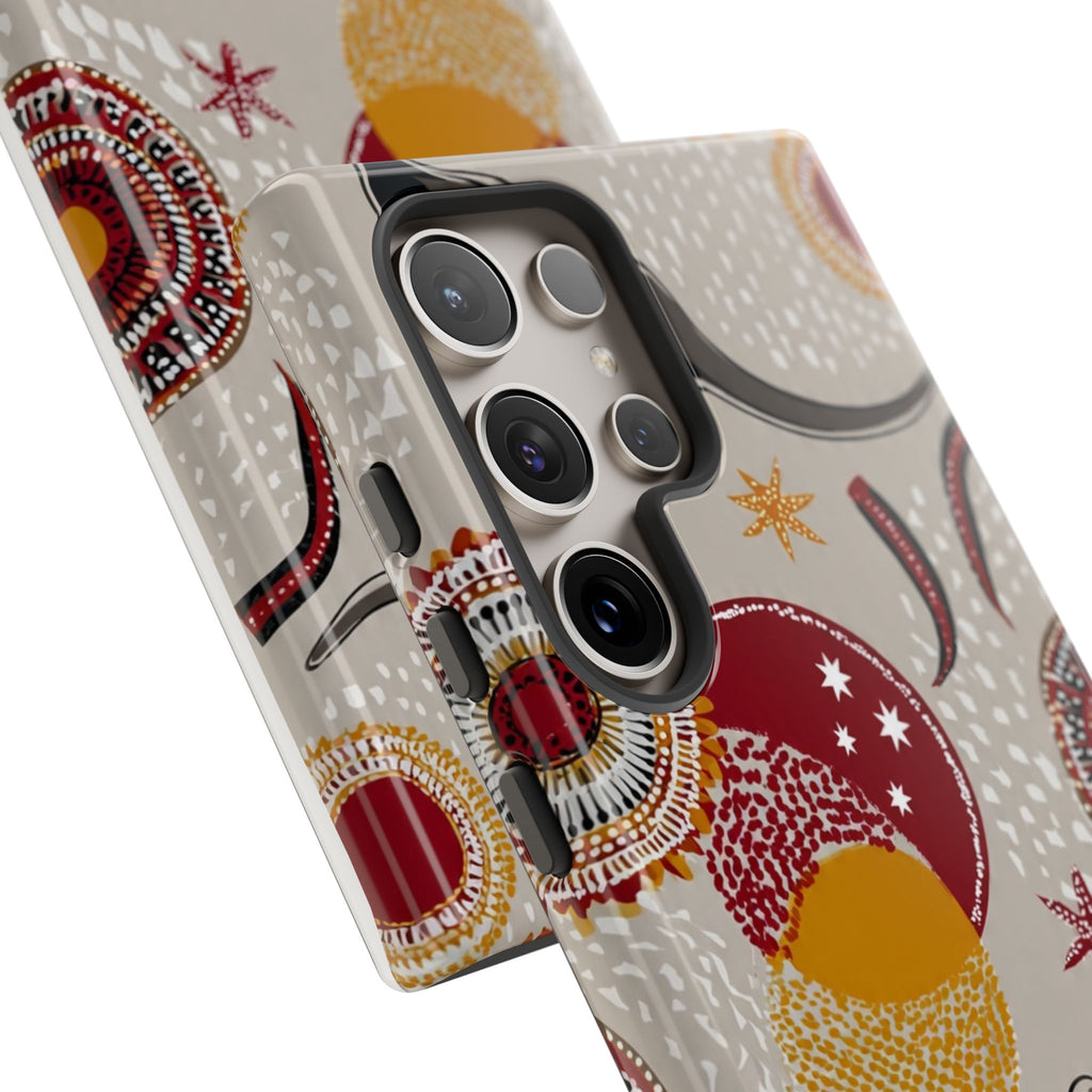 Kangaroo & Koala Aboriginal Dot Art Phone Case – Protective Tough Case