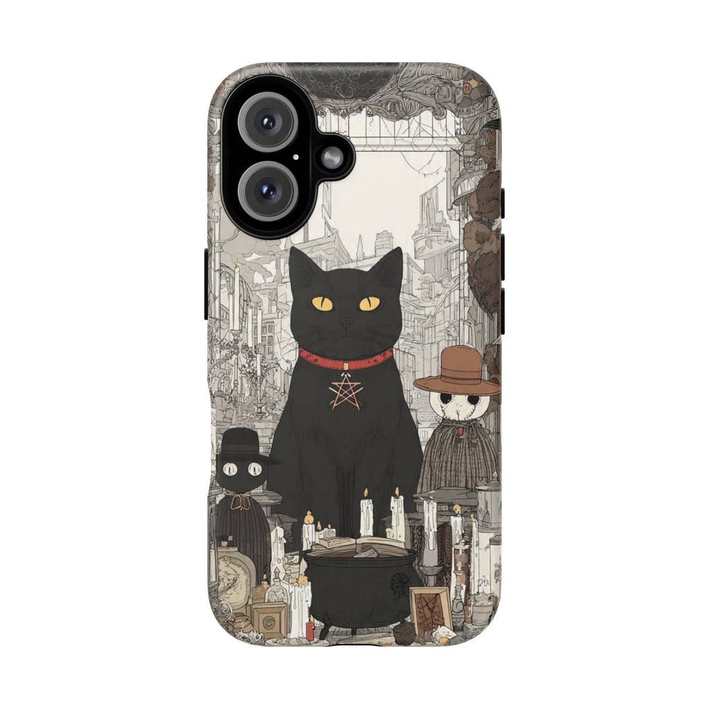 Witchy Black Cat Phone Case — Mystic Altar iPhone Cover