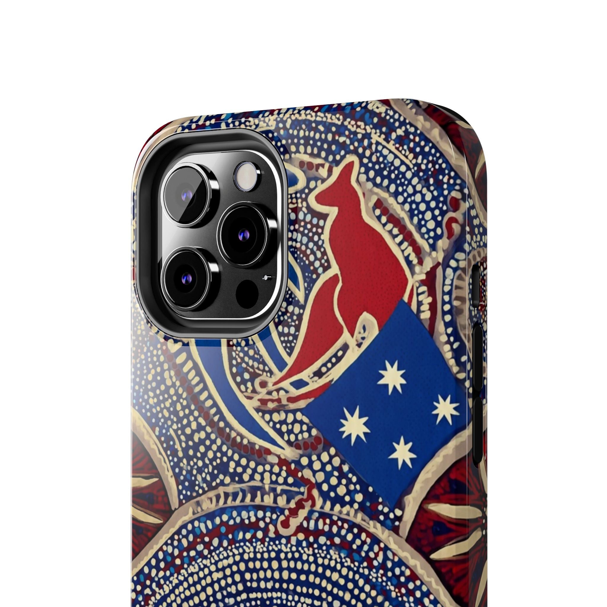 Australian Aboriginal Style Kangaroo Tough Phone Case — Patriotic Dot Art Phone Cover