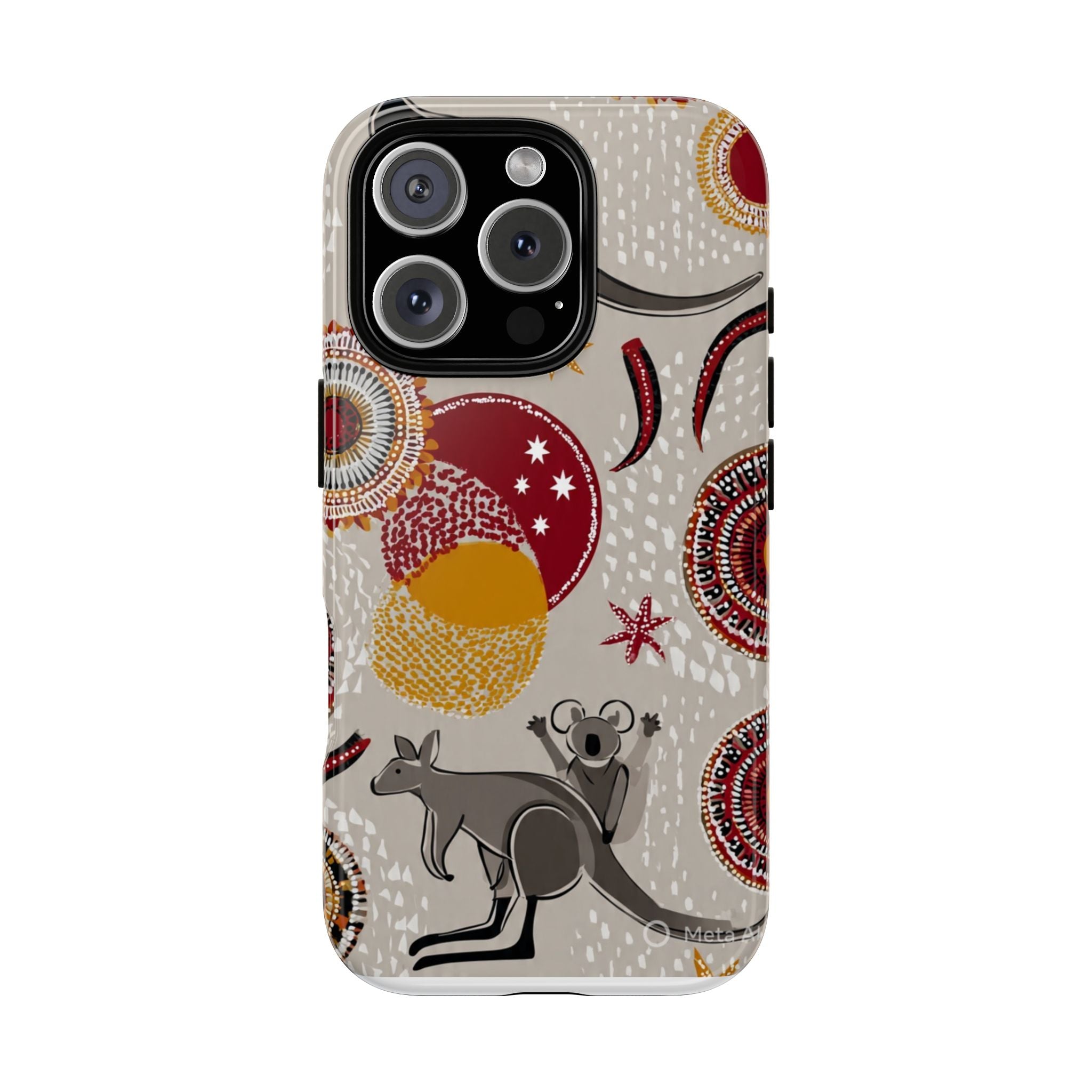 Kangaroo & Koala Aboriginal Dot Art Phone Case – Protective Tough Case