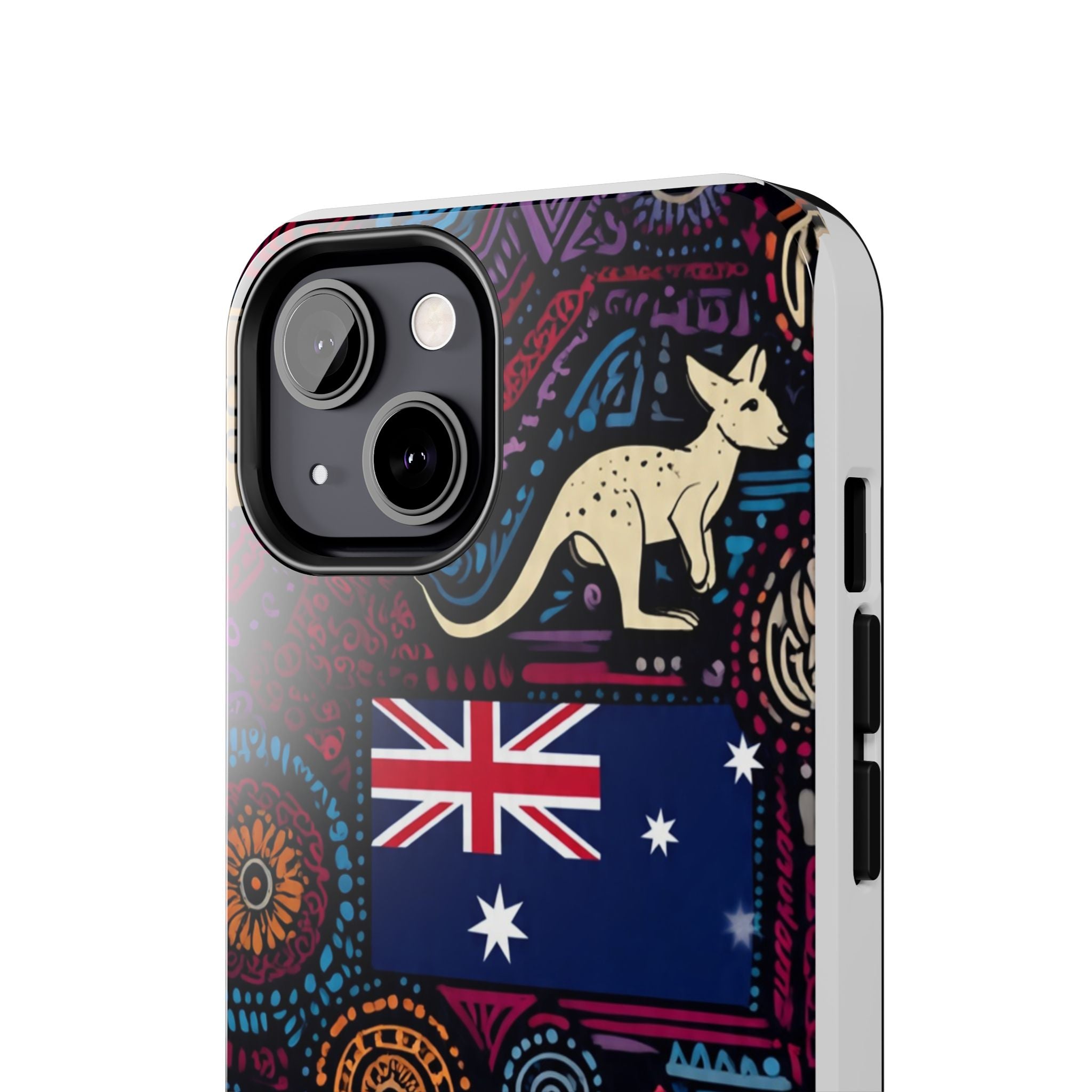 Australian Kangaroo Indigenous Pattern Phone Case — Tough Protective Cover