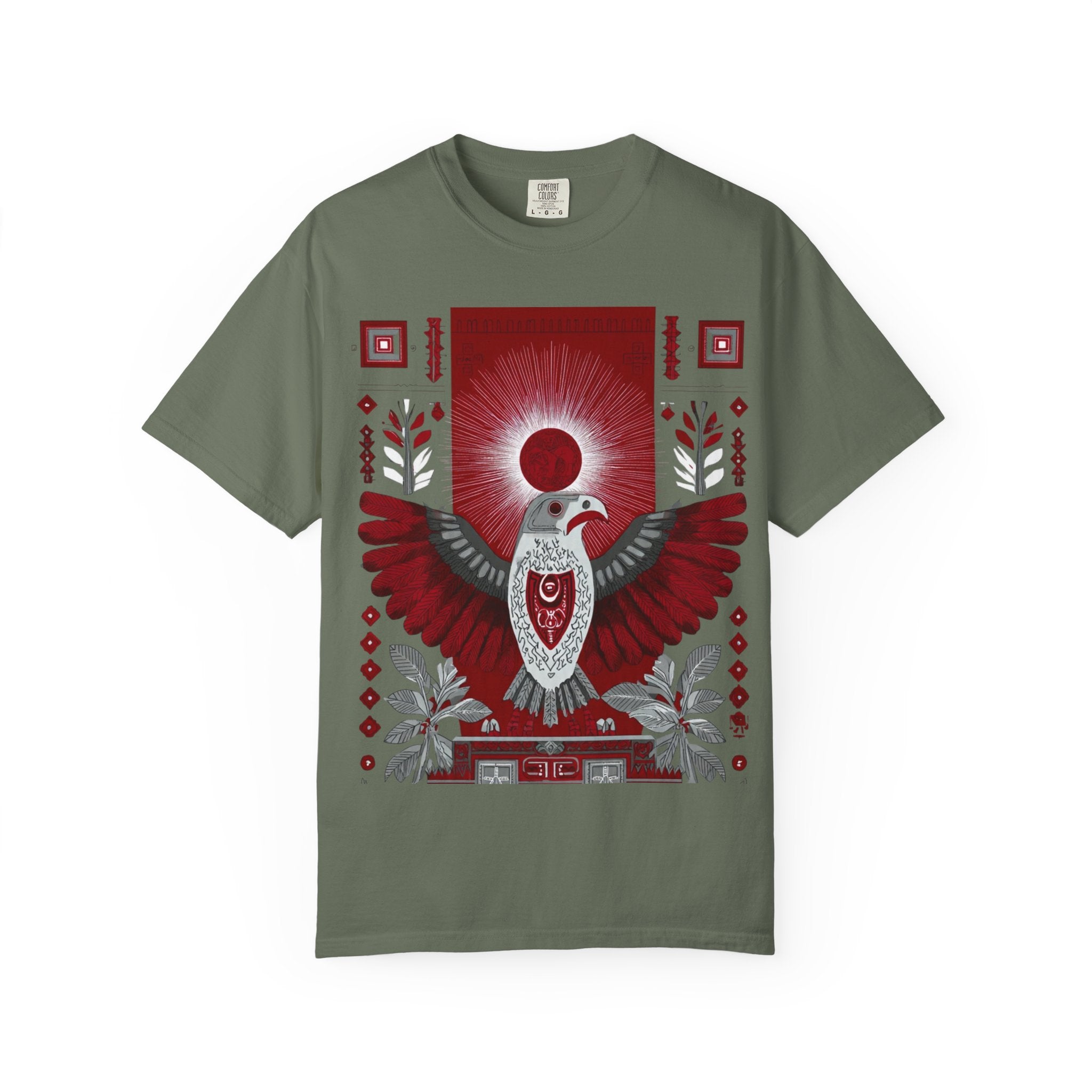 Tribal Inca Graphic T-Shirt — Celestial Bird Art Tee
