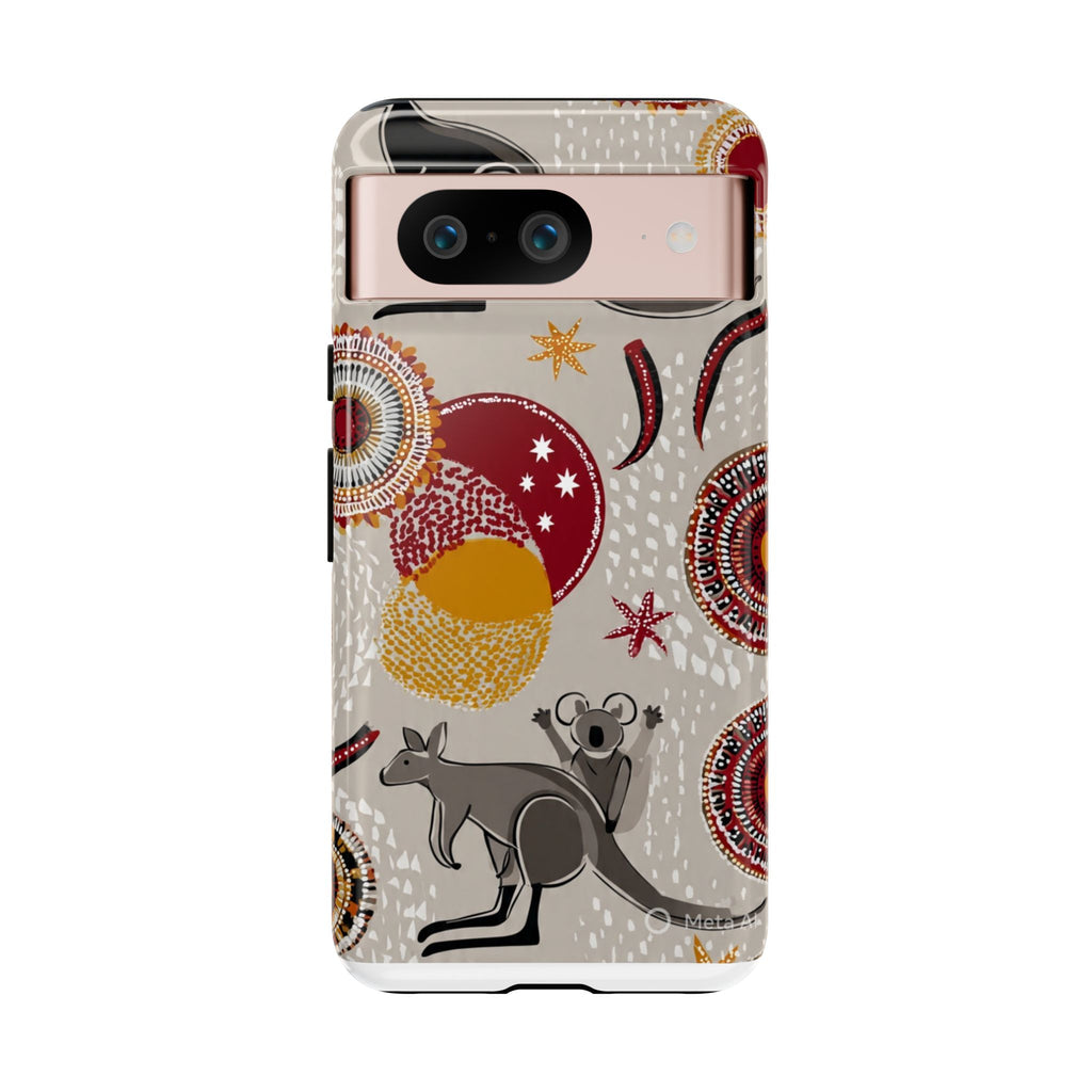 Kangaroo & Koala Aboriginal Dot Art Phone Case – Protective Tough Case