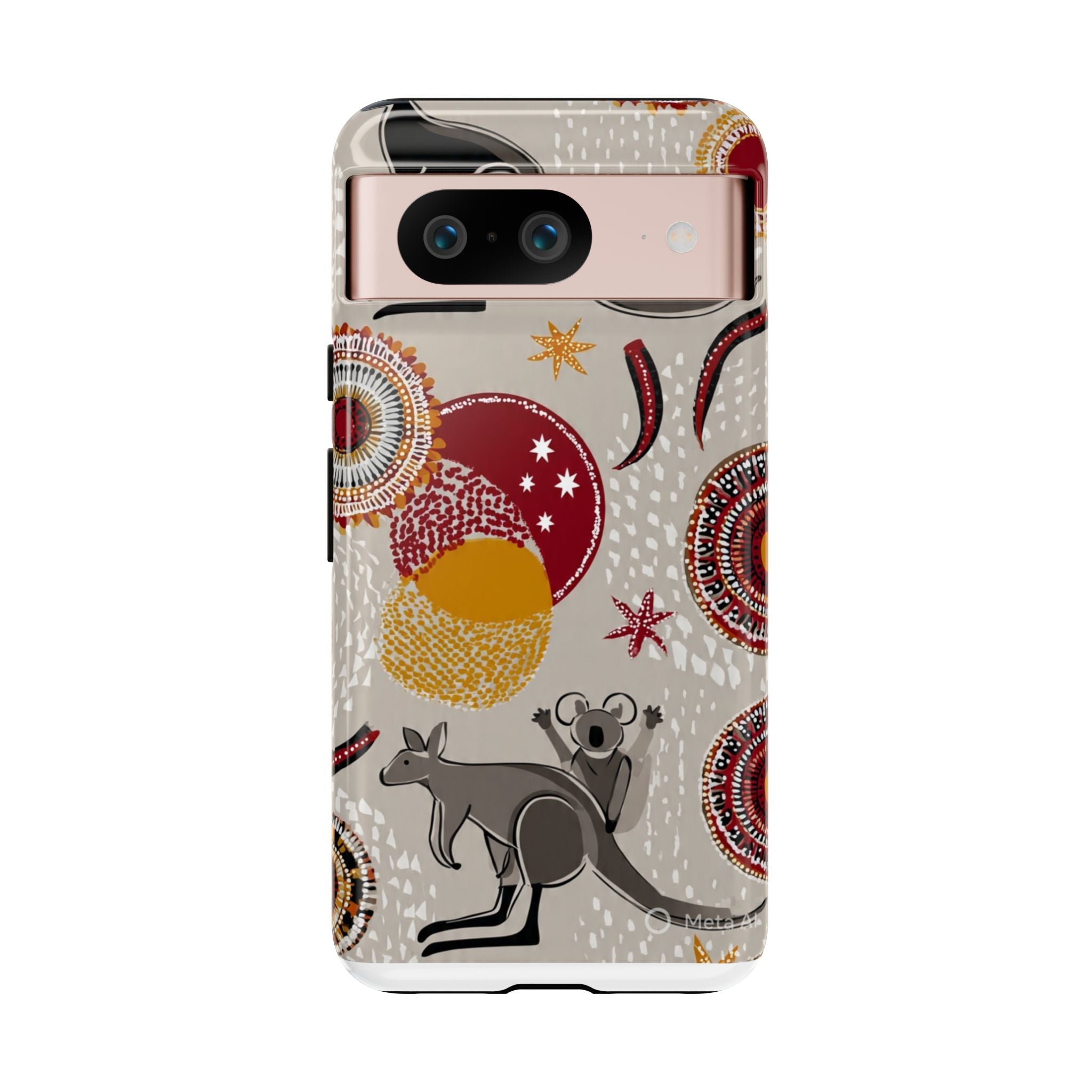 Kangaroo & Koala Aboriginal Dot Art Phone Case – Protective Tough Case