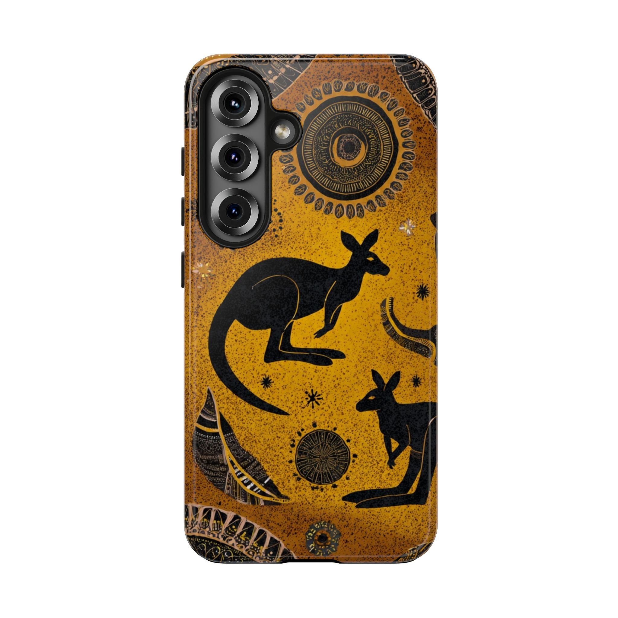 Kangaroo Boho Tough Phone Case — Australian Wildlife Protective Cover