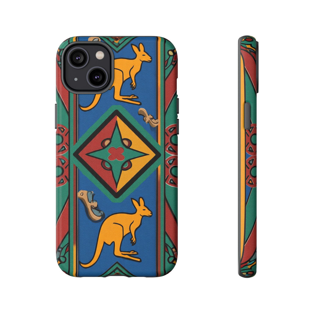 Kangaroo Tribal Pattern Tough Phone Case