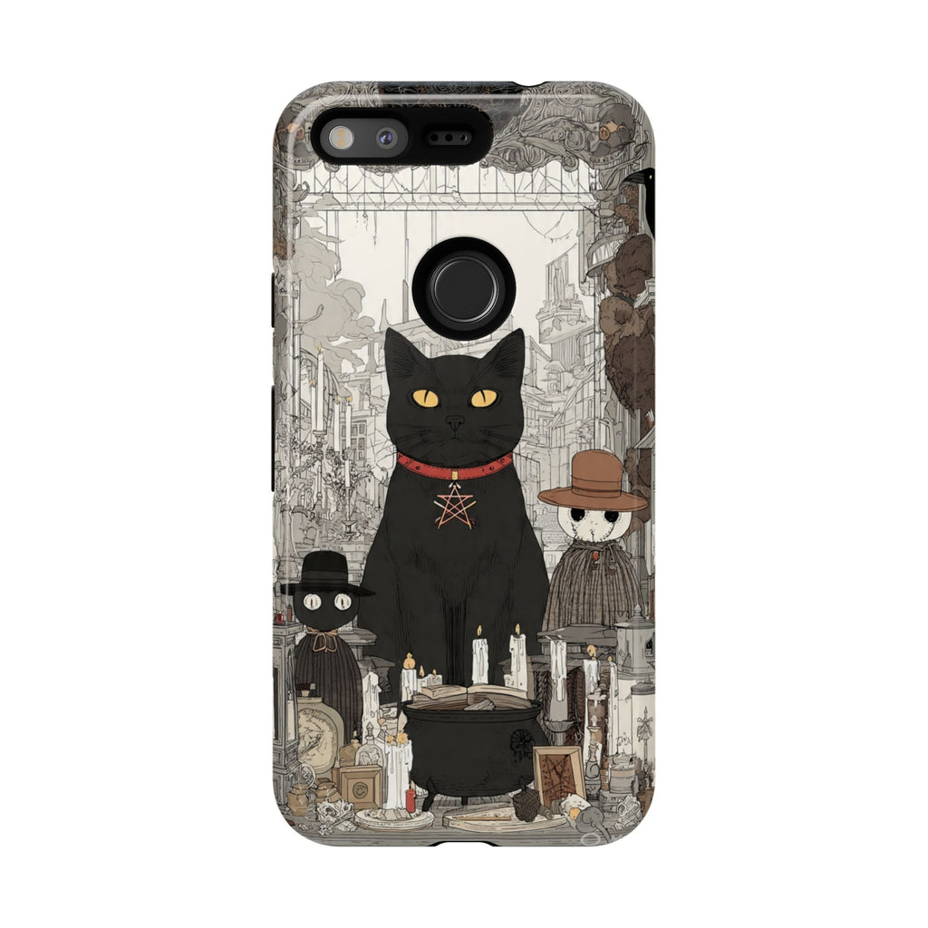 Witchy Black Cat Phone Case — Mystic Altar iPhone Cover