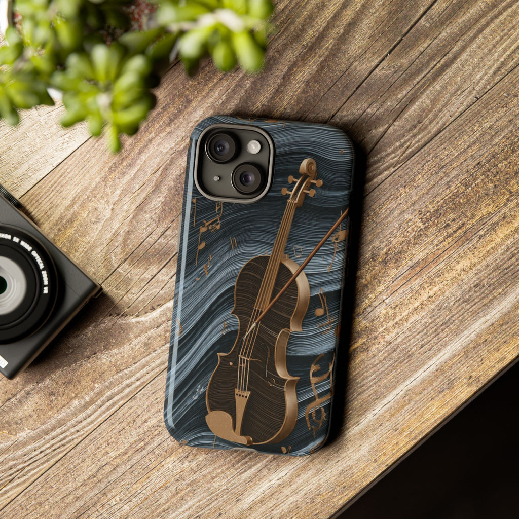 Violin Melody Tough Phone Case — Musical Instrument Art Protective Cover