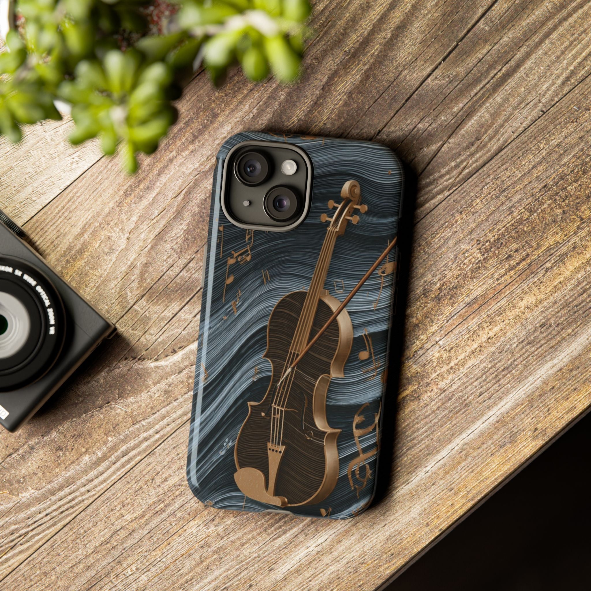 Violin Melody Tough Phone Case — Musical Instrument Art Protective Cover