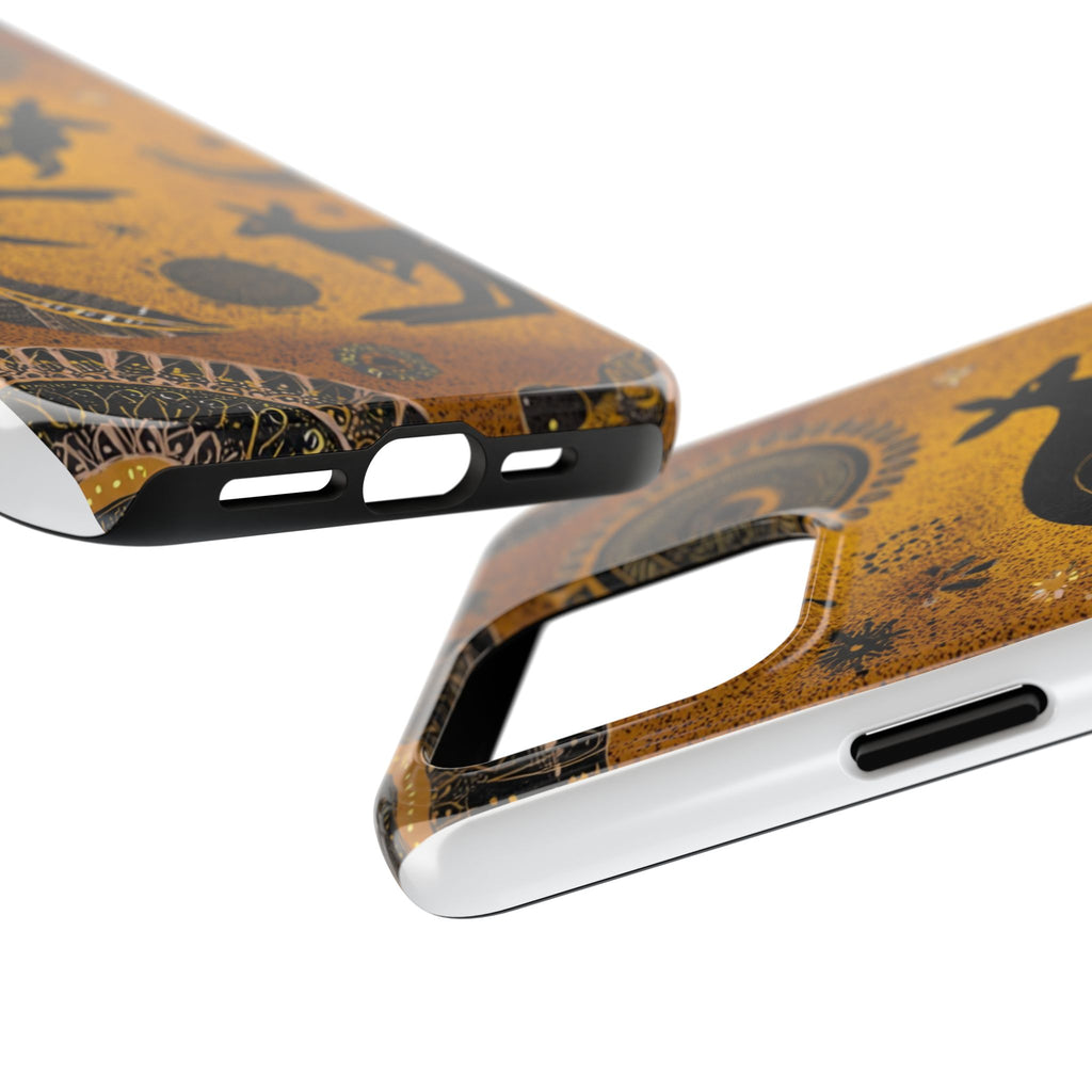 Kangaroo Boho Tough Phone Case — Australian Wildlife Protective Cover