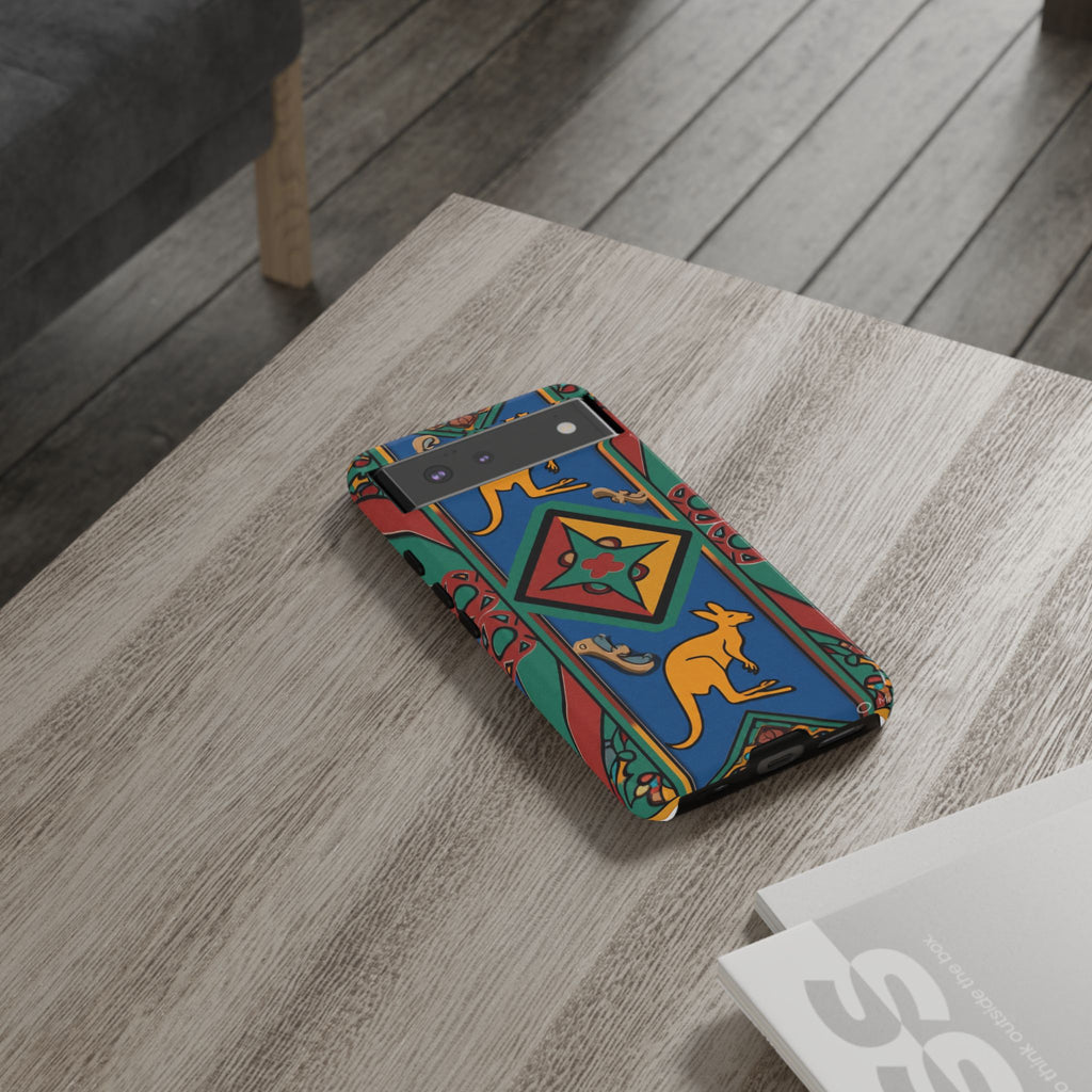 Kangaroo Tribal Pattern Tough Phone Case