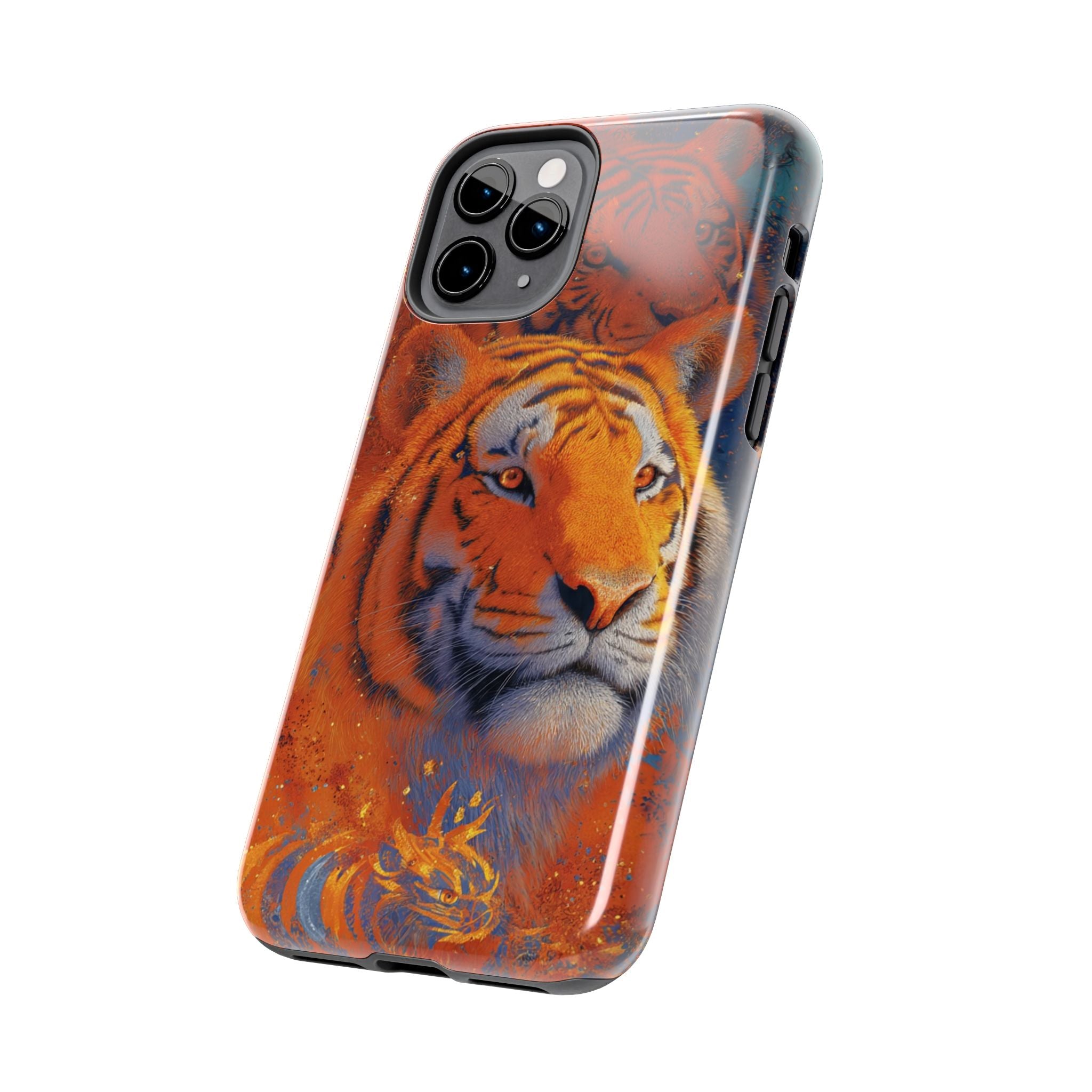 Tiger Portrait Tough Phone Case — Bold Orange Wildlife iPhone Protector